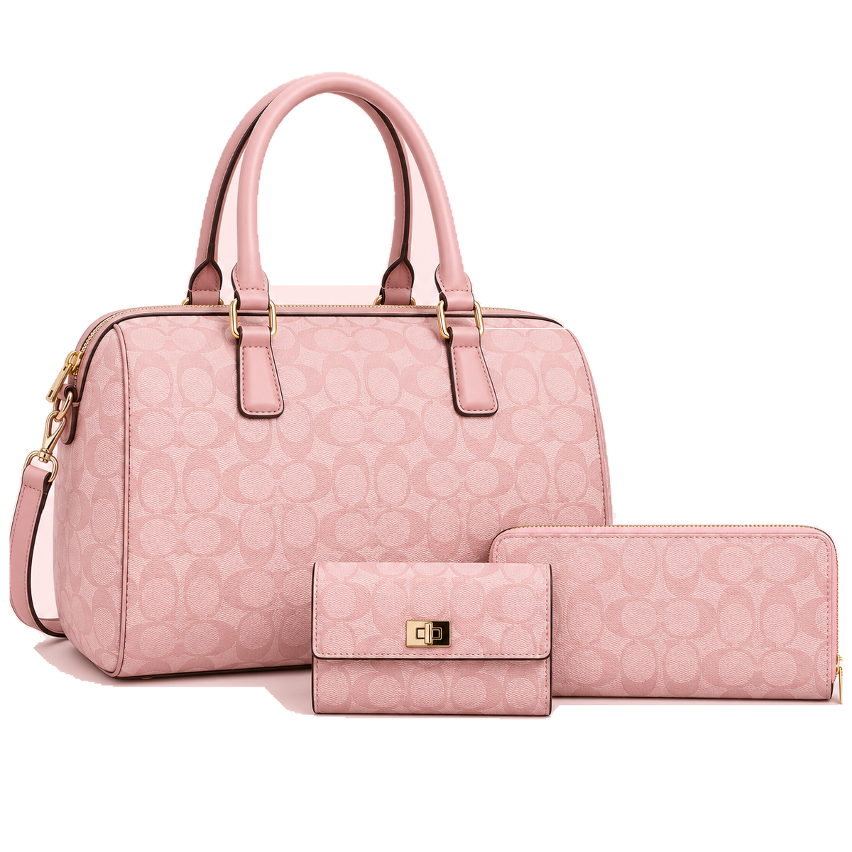Large Elegant C-Pattern Speedy 3-in-1 Duffle Set