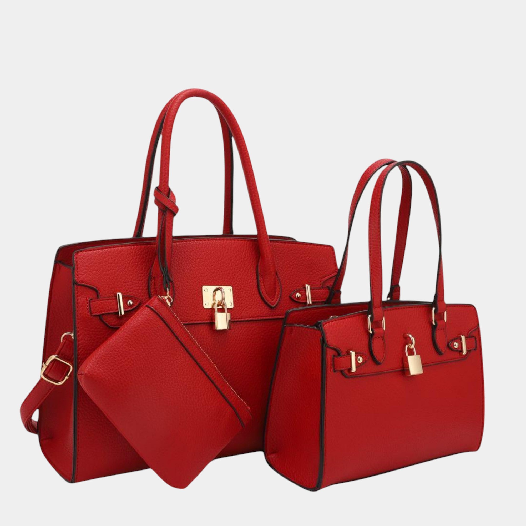 Naomi 3-Piece Vegan Leather Handbag Set