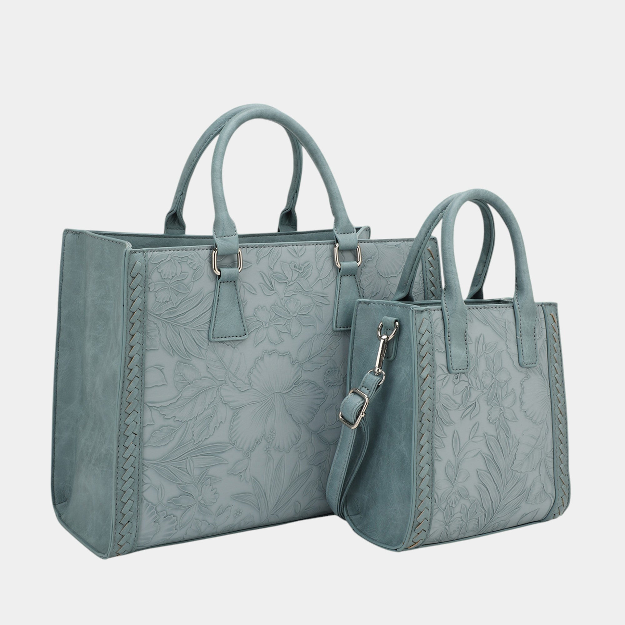 Vera 2 Piece Vegan Leather Tote Bag Set