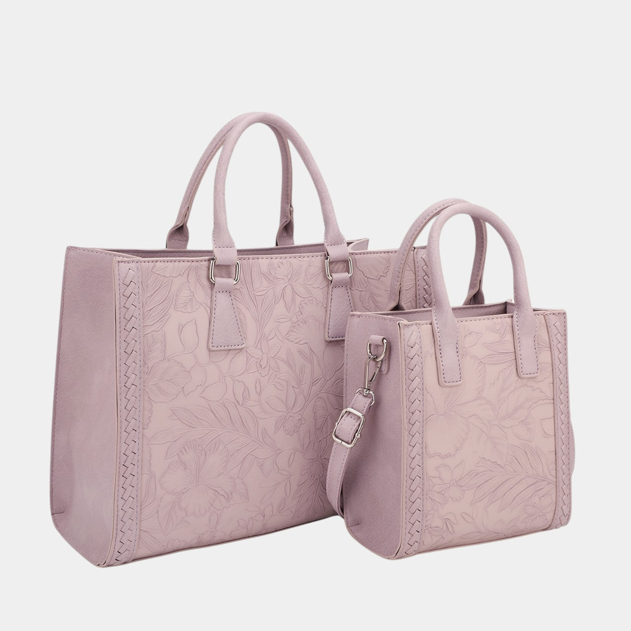 Vera 2 Piece Vegan Leather Tote Bag Set