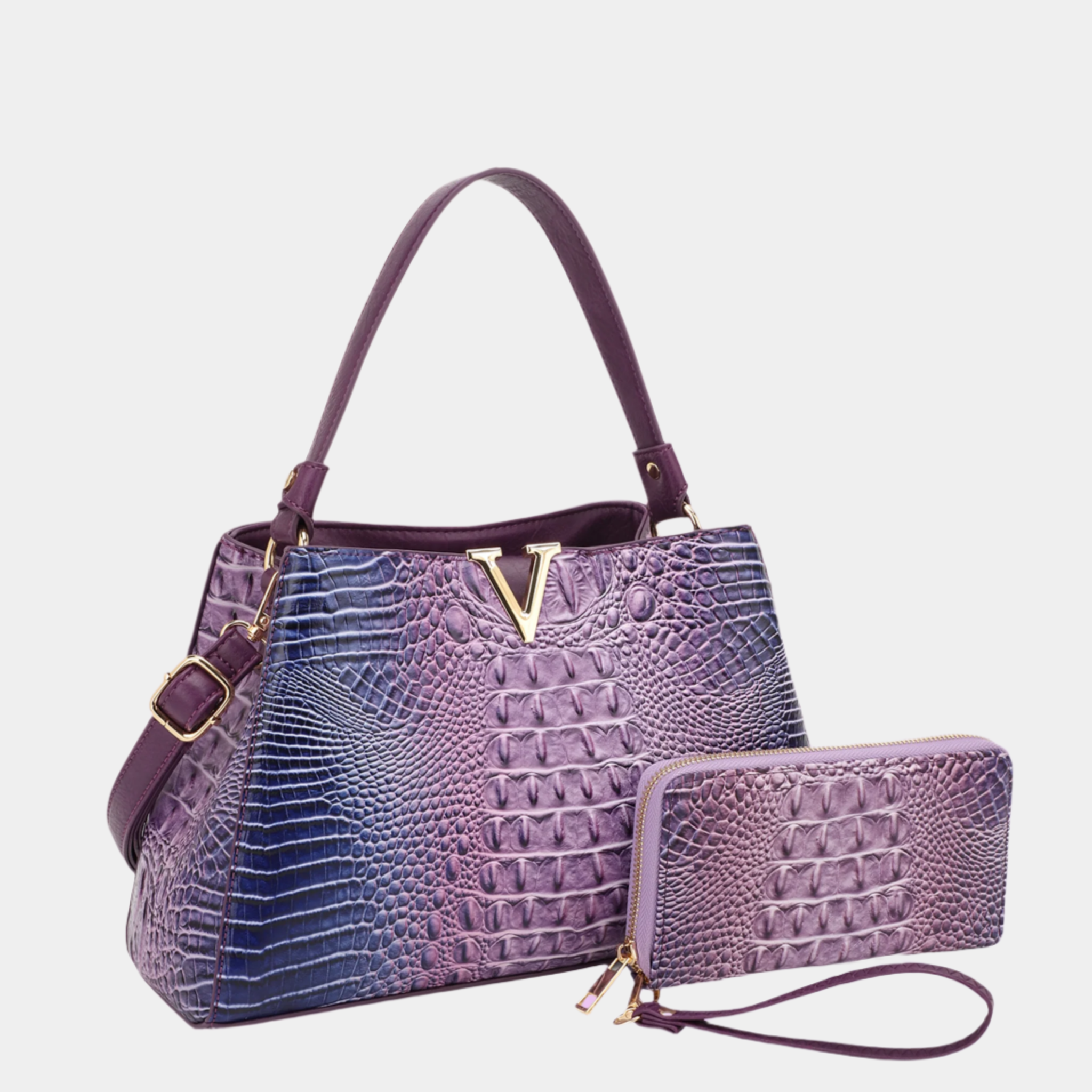 Sienna Crocodile-Style Handbag