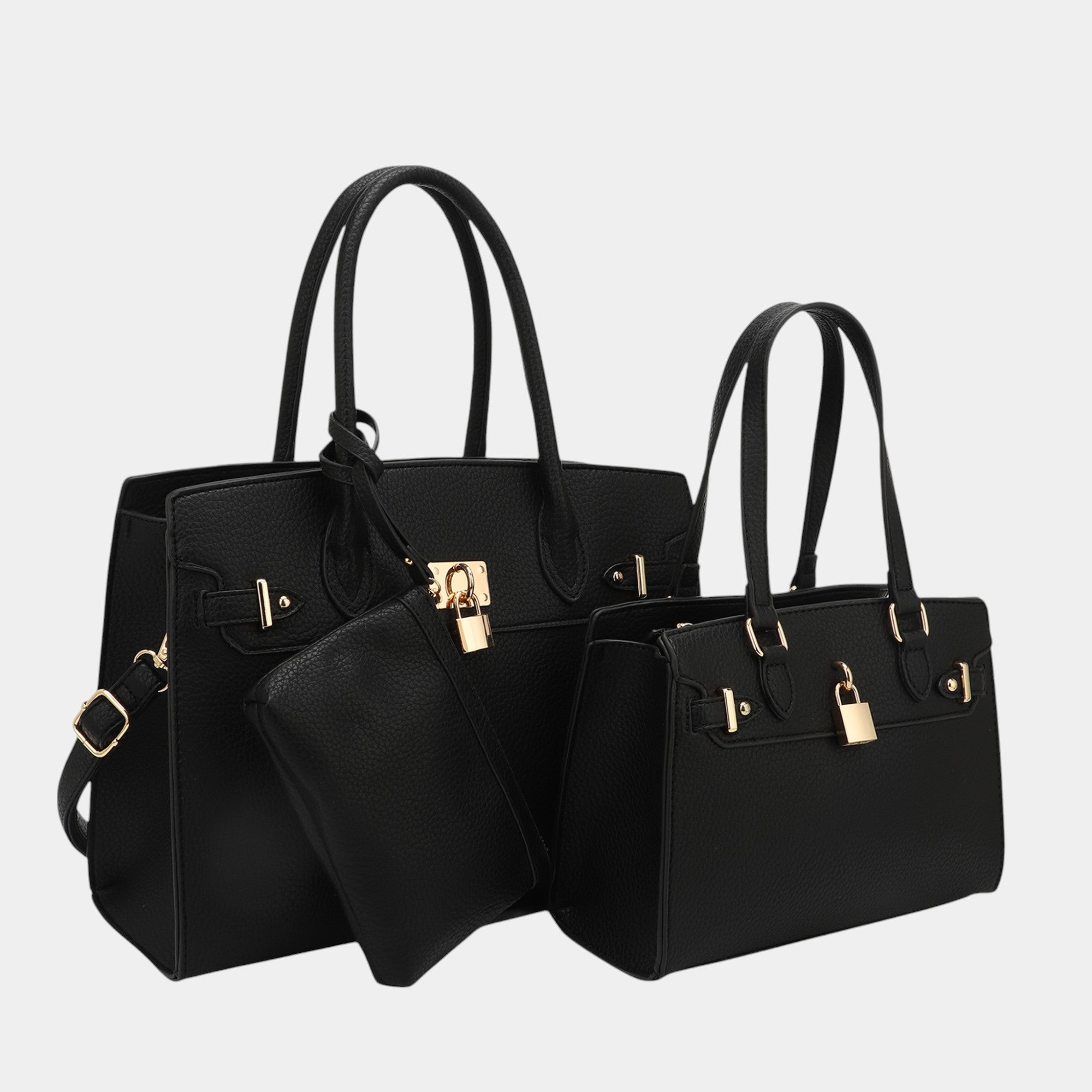 Naomi 3-Piece Vegan Leather Handbag Set