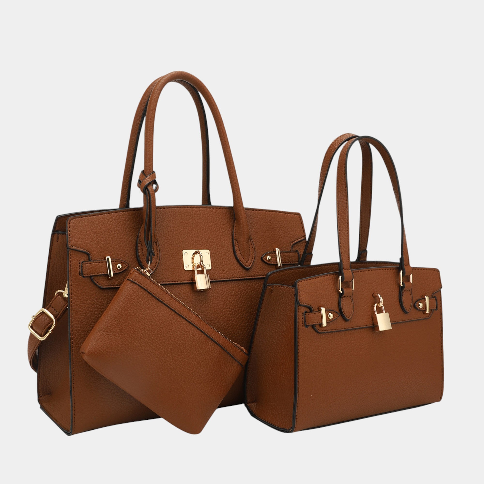 Naomi 3-Piece Vegan Leather Handbag Set