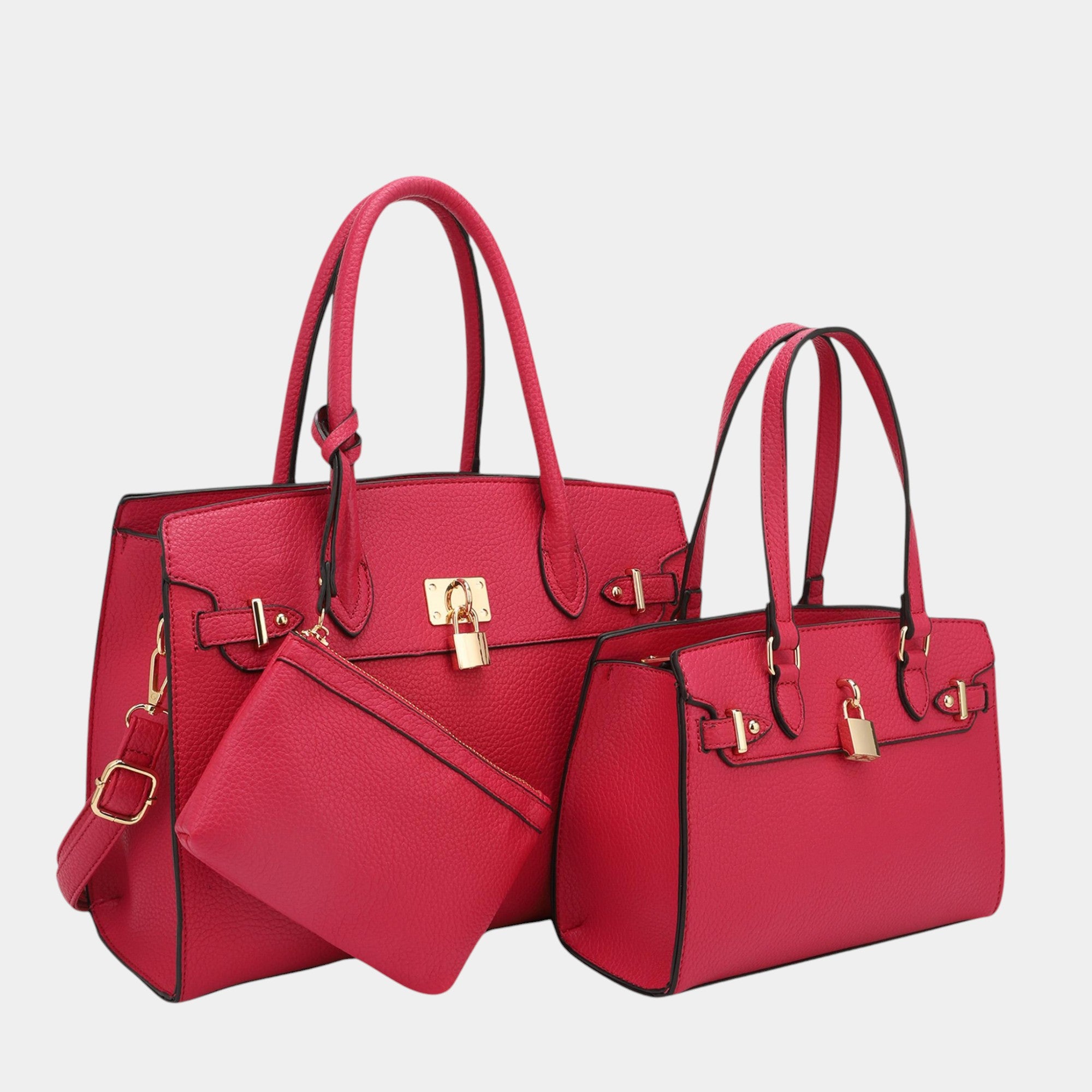 Naomi 3-Piece Vegan Leather Handbag Set