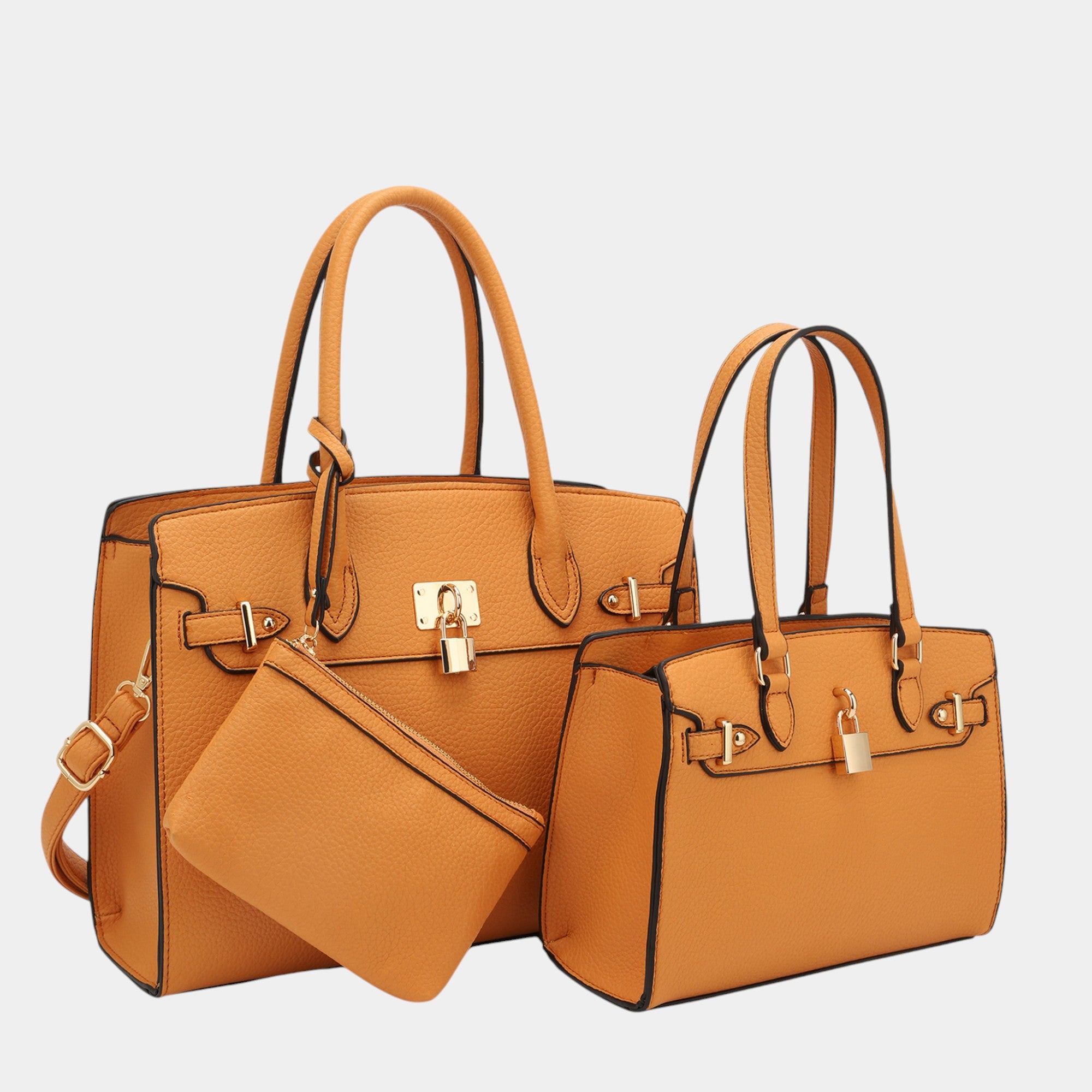 Naomi 3-Piece Vegan Leather Handbag Set