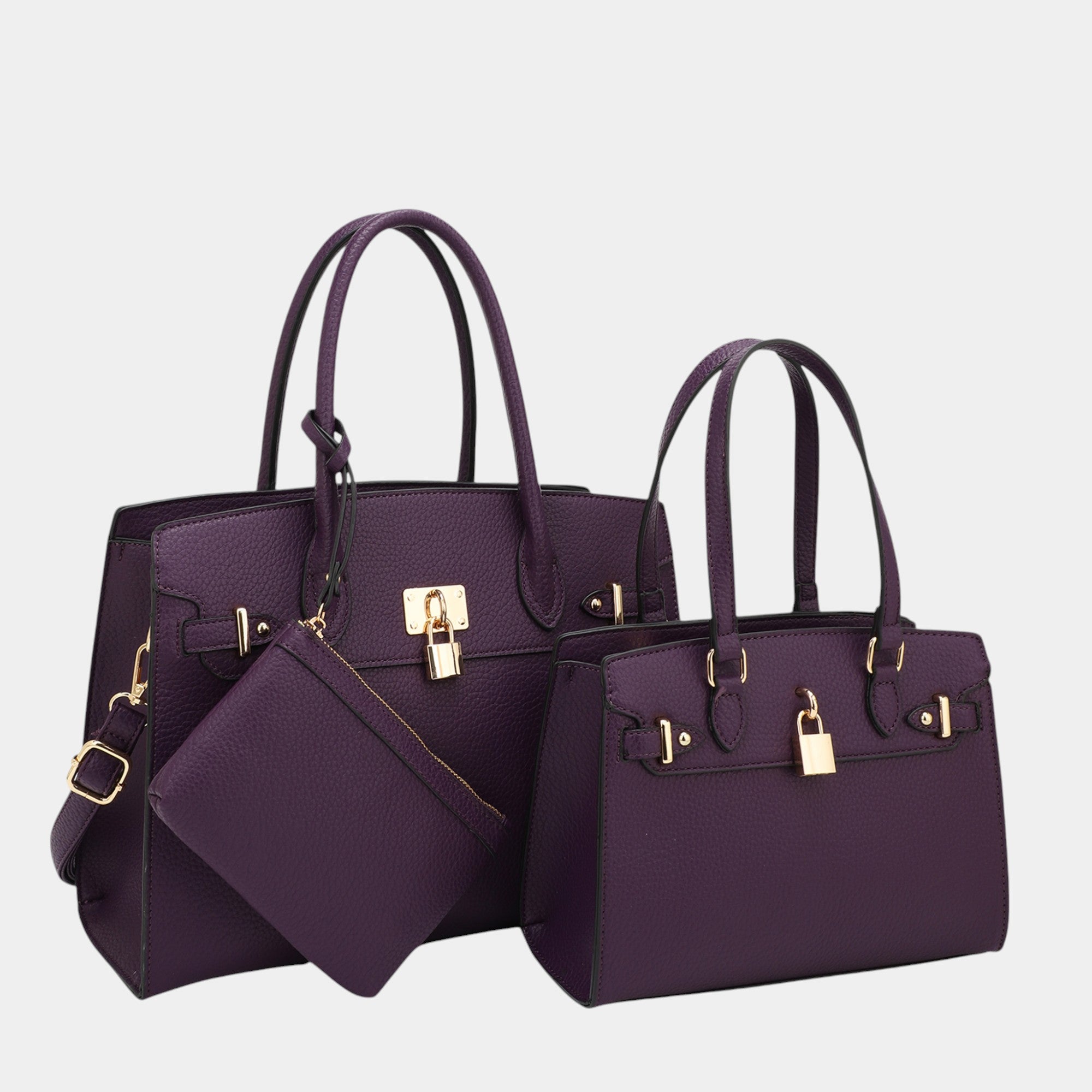 Naomi 3-Piece Vegan Leather Handbag Set