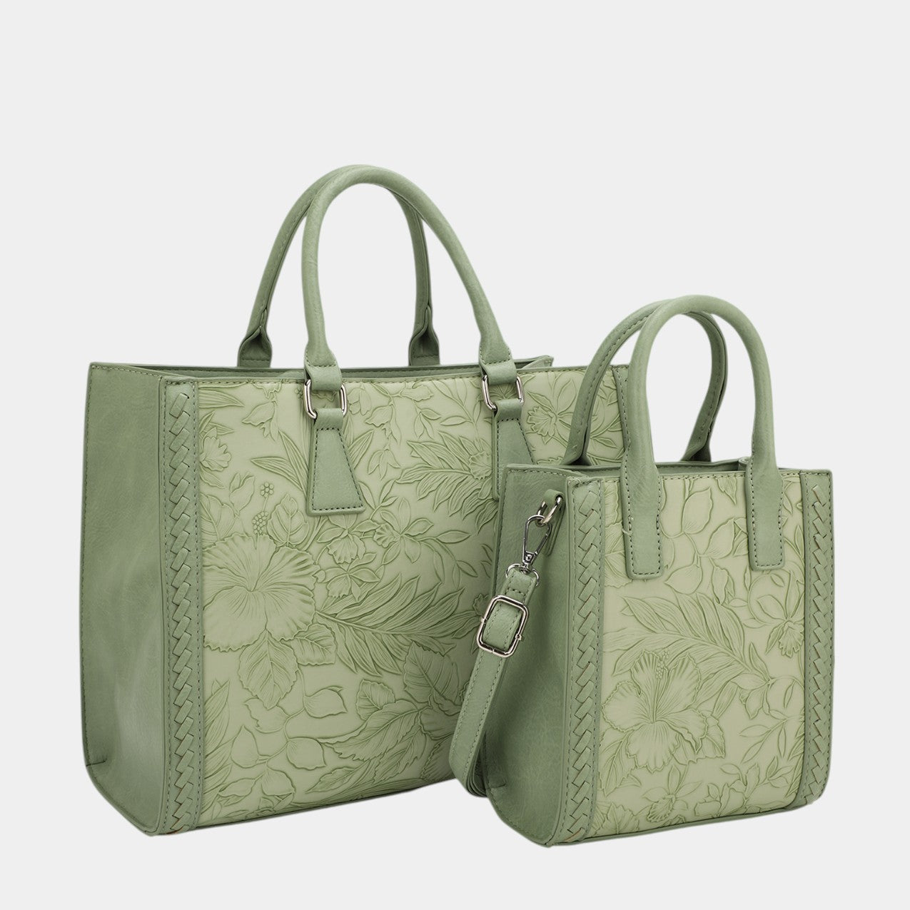 Vera 2 Piece Vegan Leather Tote Bag Set