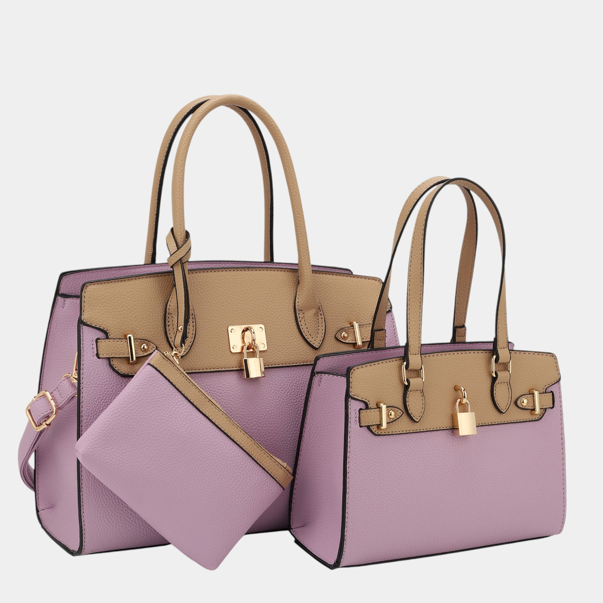 Naomi 3-Piece Vegan Leather Handbag Set