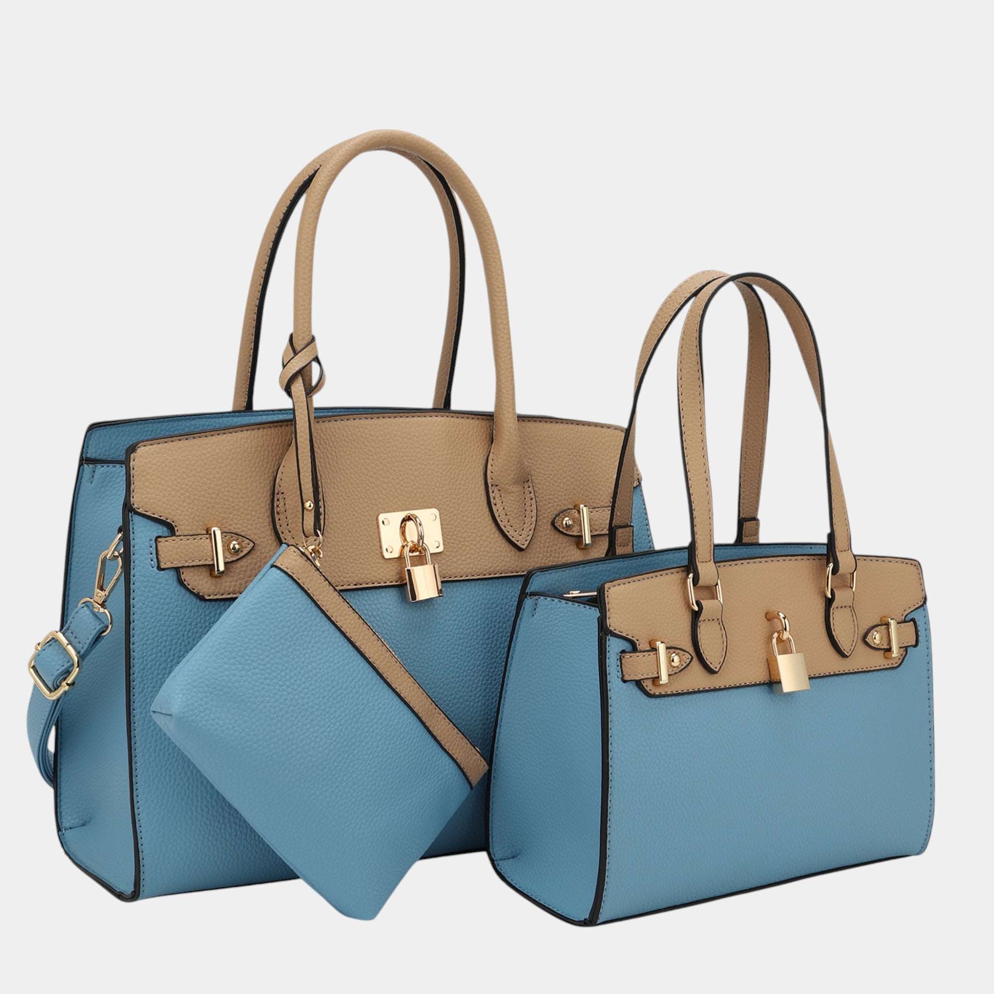 Naomi 3-Piece Vegan Leather Handbag Set