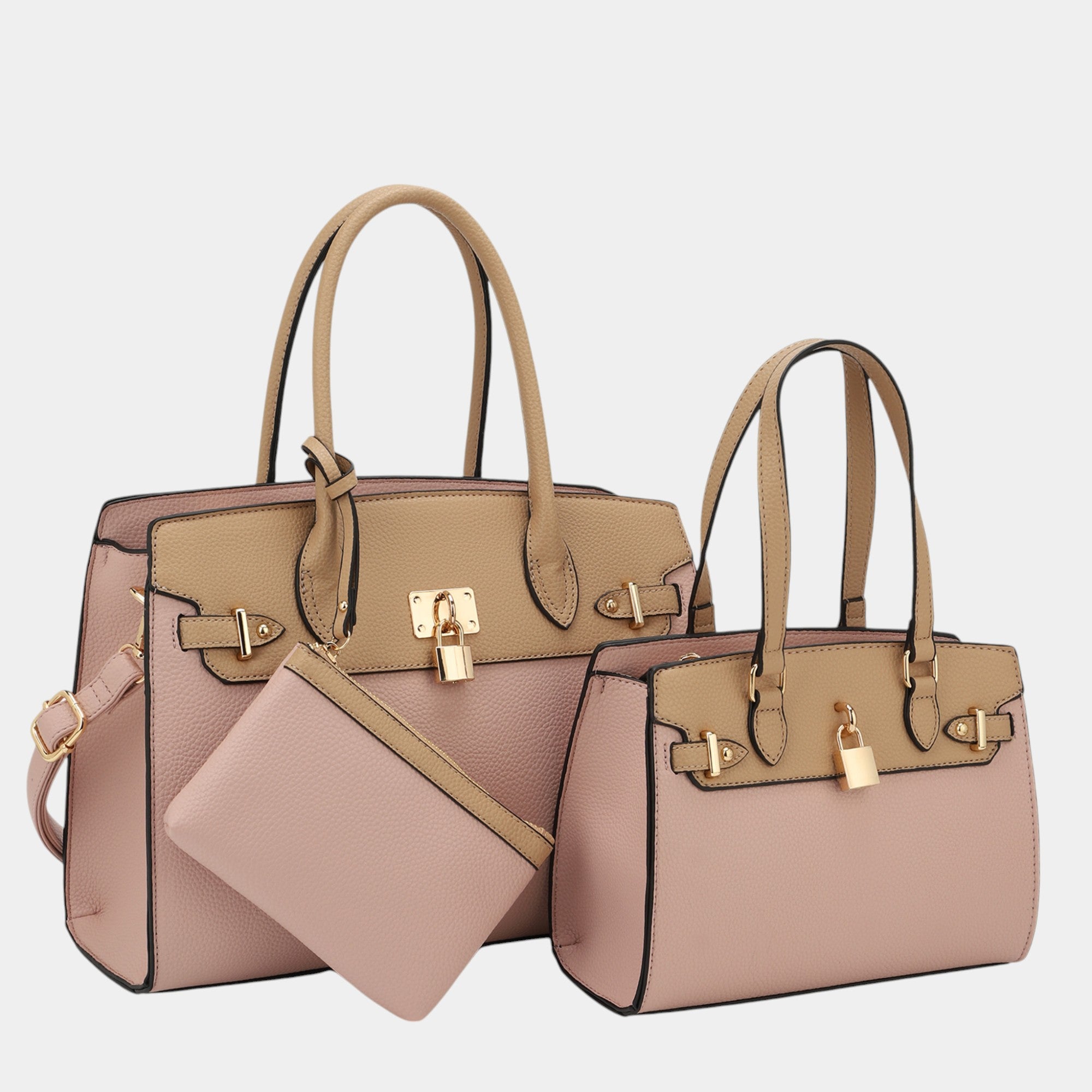 Naomi 3-Piece Vegan Leather Handbag Set