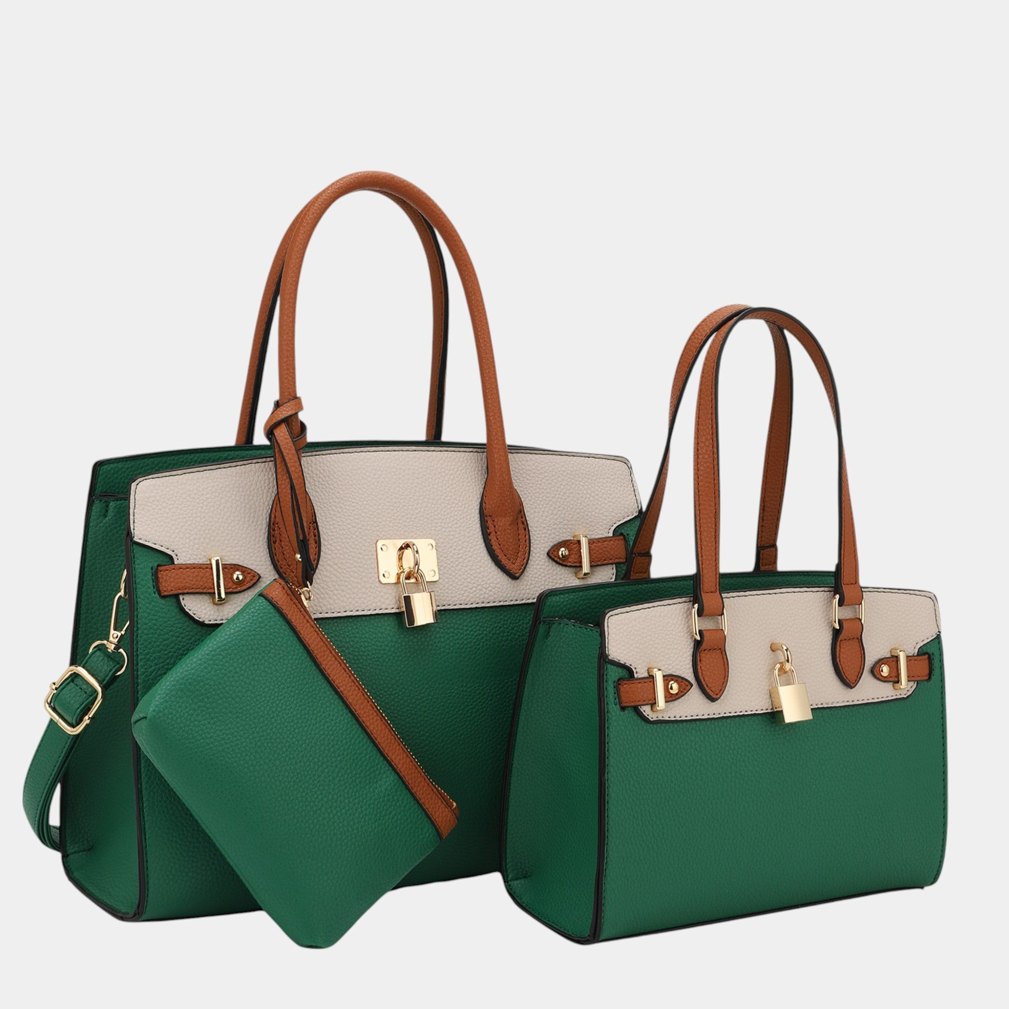 Naomi 3-Piece Vegan Leather Handbag Set
