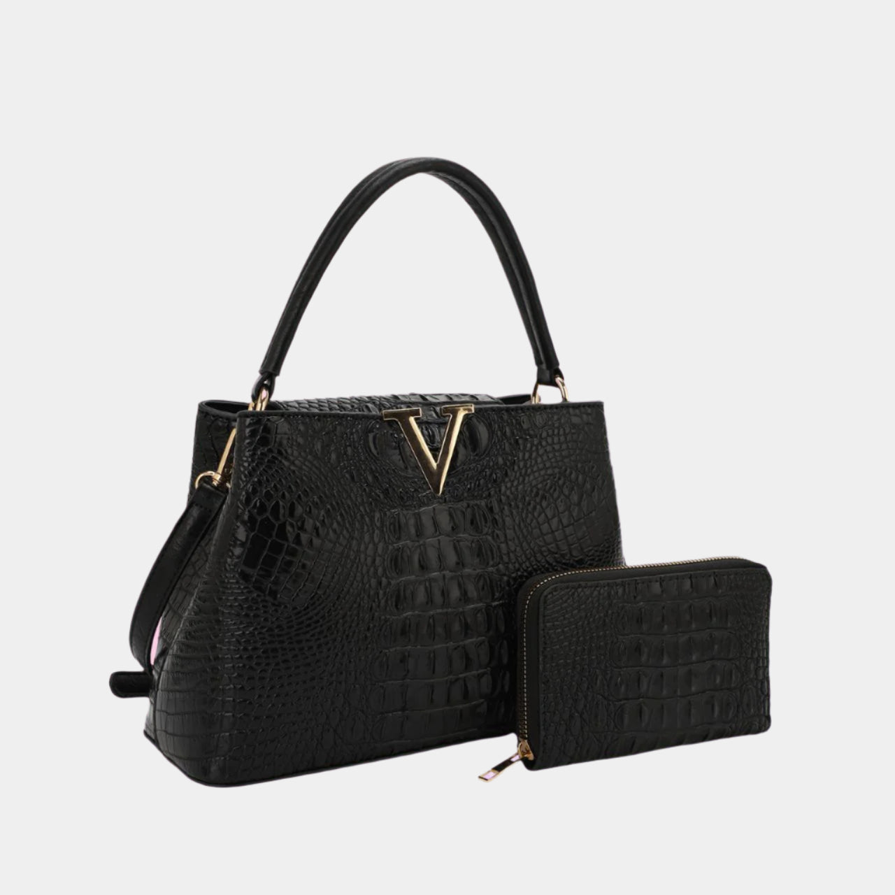 Bag Party Fall Fashion Satchel Set with Extra Wallet