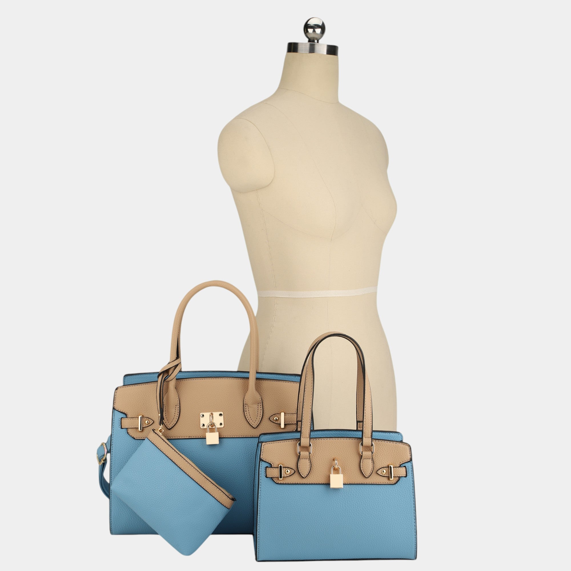 Naomi 3-Piece Vegan Leather Handbag Set