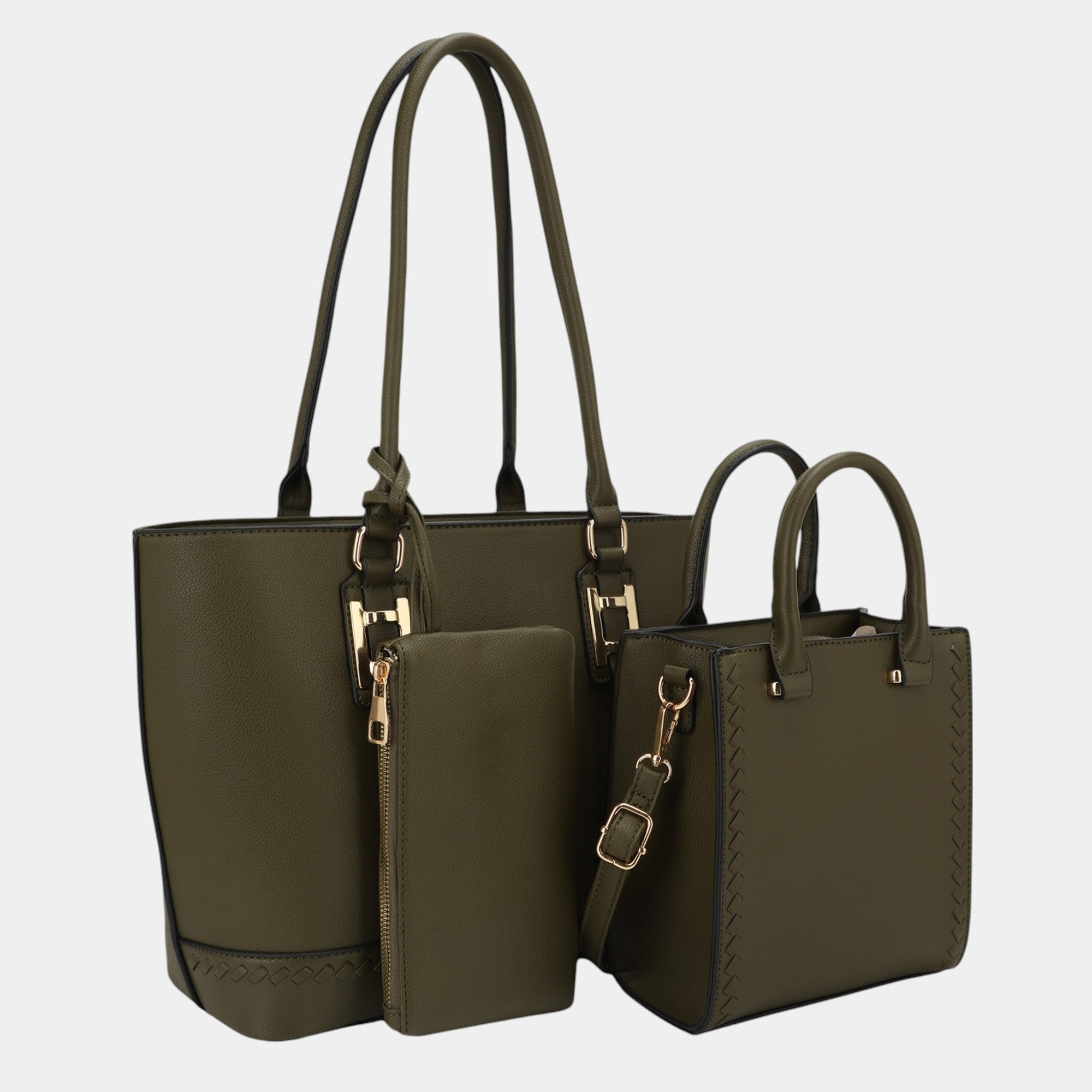 Naomi 3-Piece Vegan Leather Handbag Set