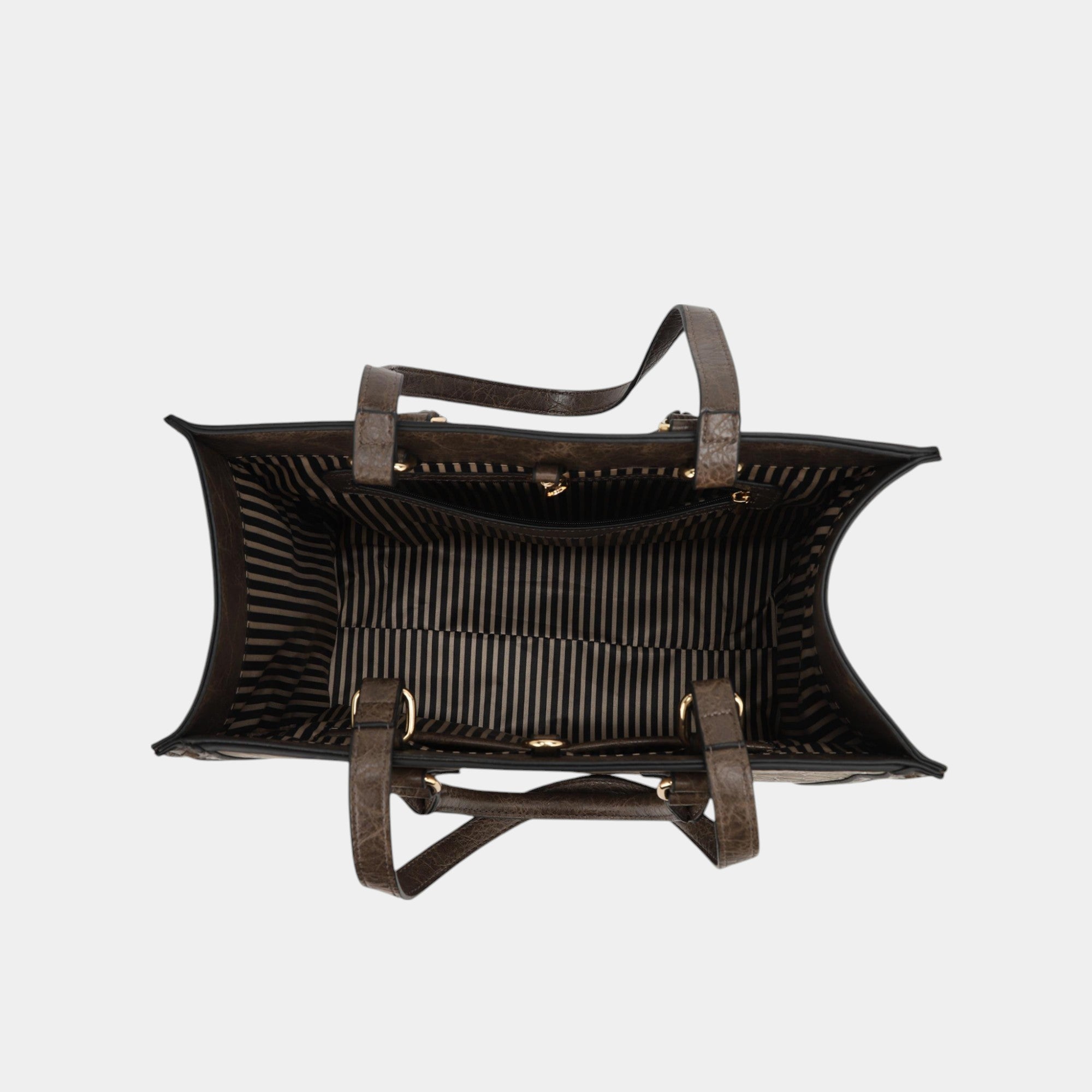 Vera 2-Piece Vegan Leather Pocket Tote Bag