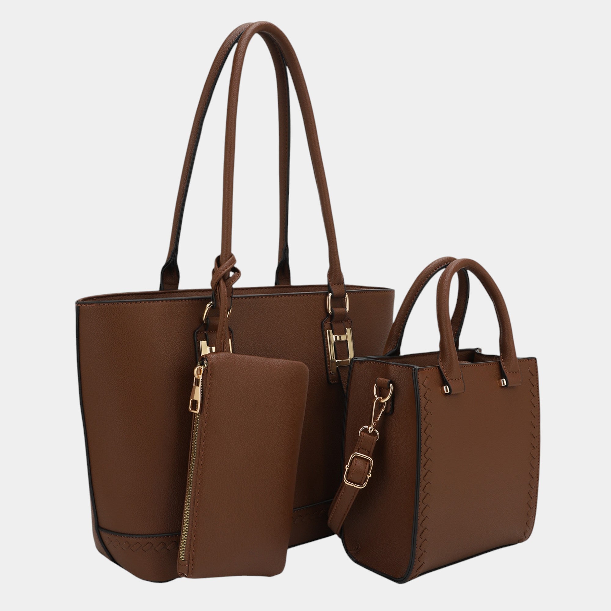 Naomi 3-Piece Vegan Leather Handbag Set