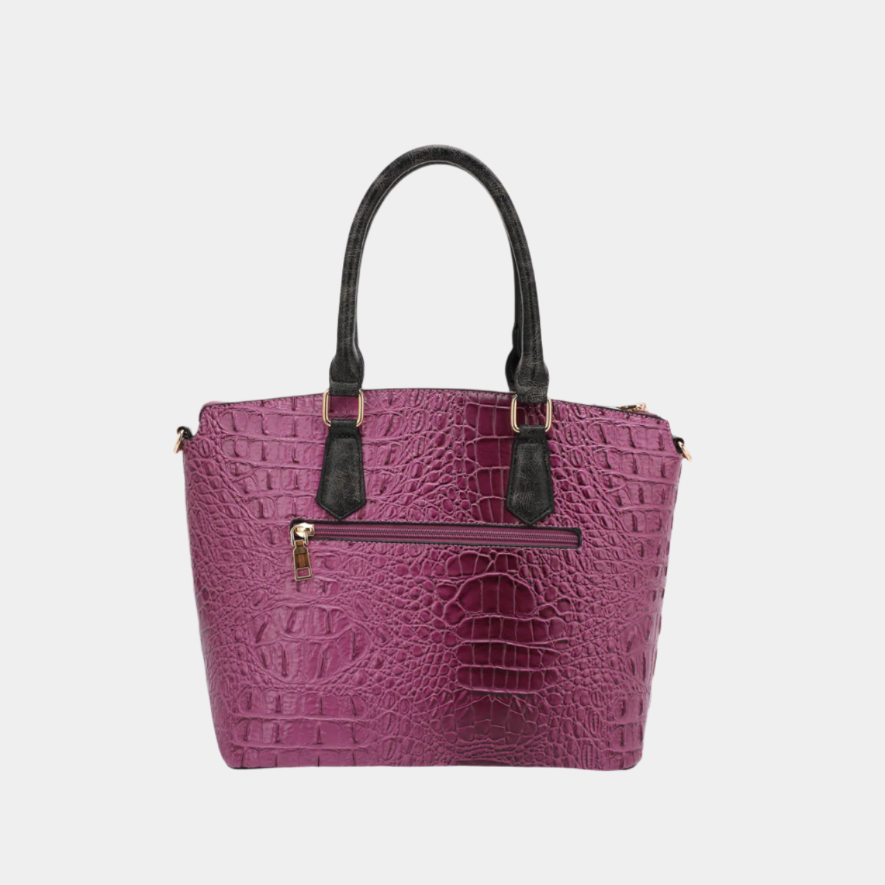 Sienna Crocodile-Embossed Tote Bag Set