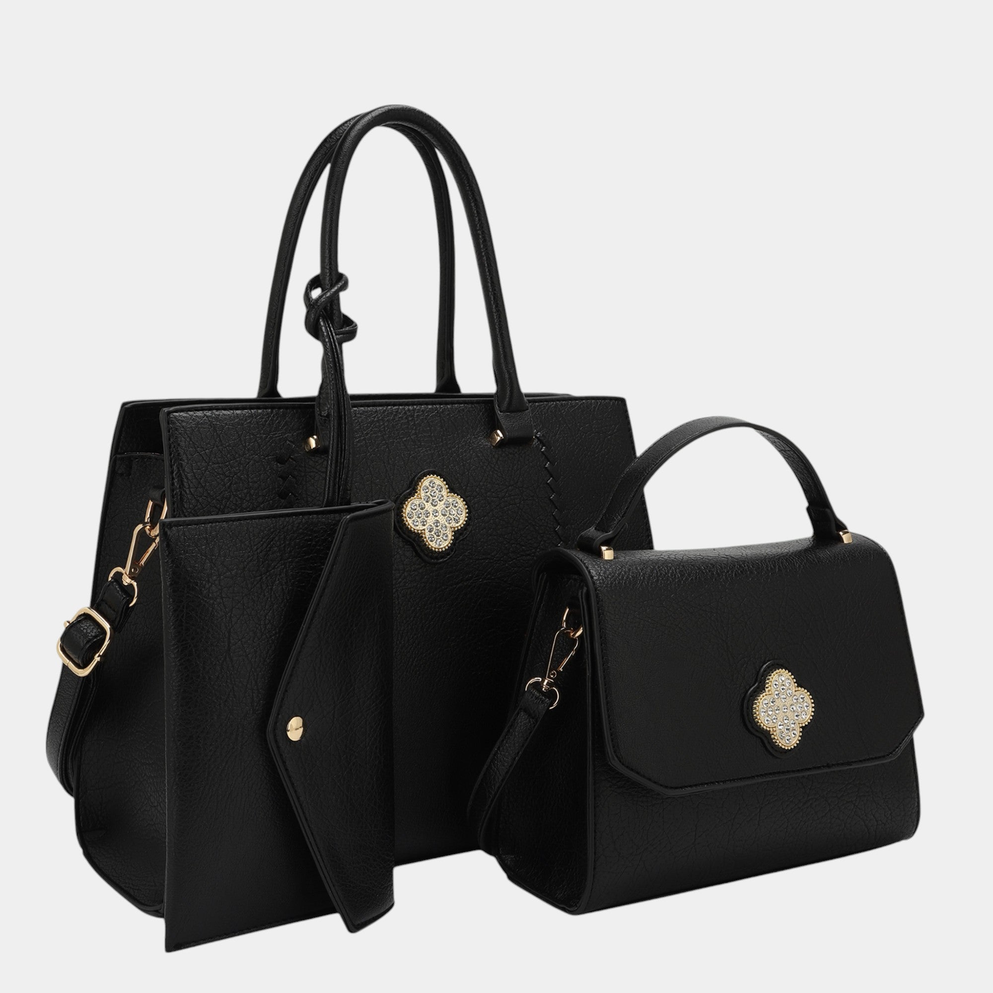 Naomi Bedazzled 3-Piece Tote Set