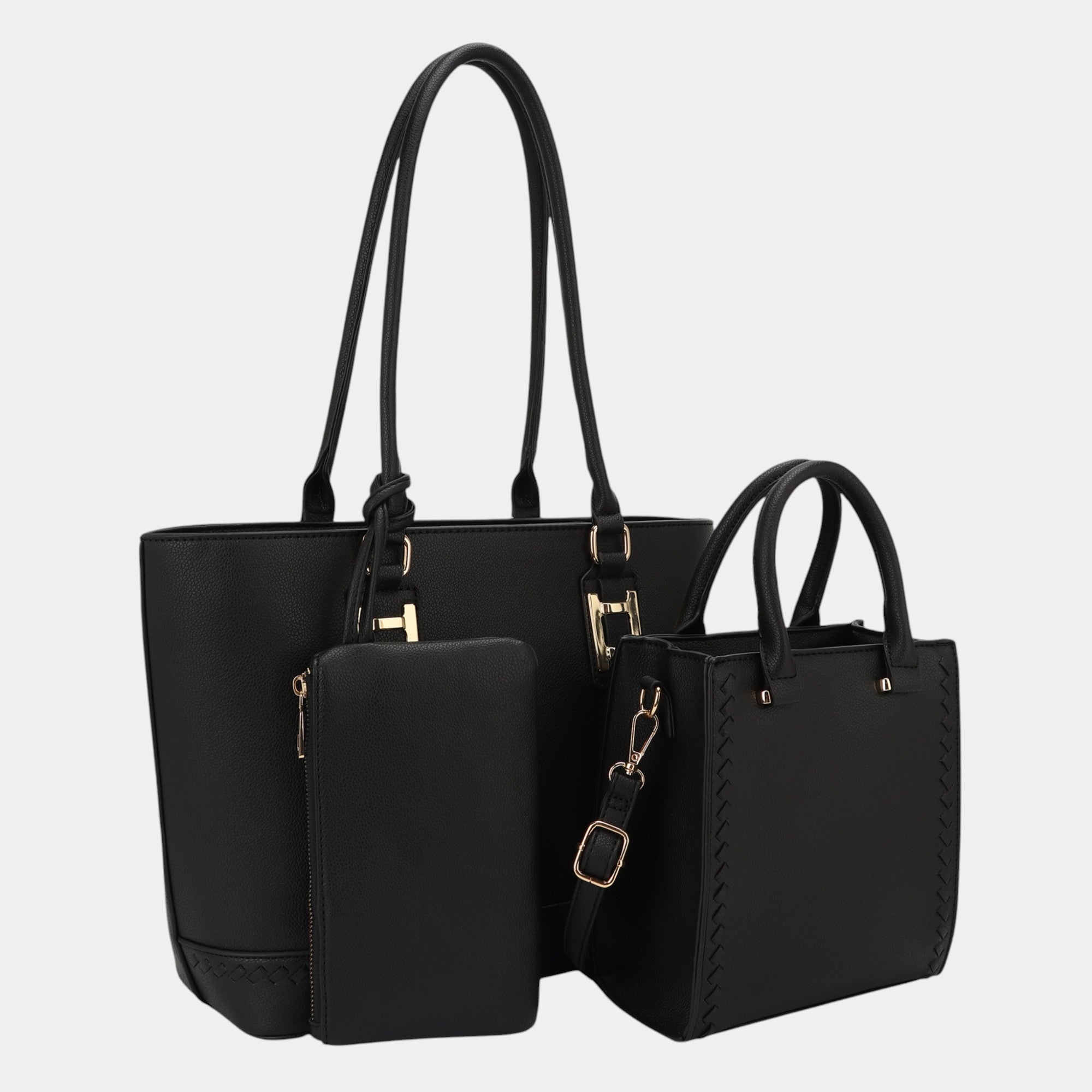 Naomi 3-Piece Vegan Leather Handbag Set