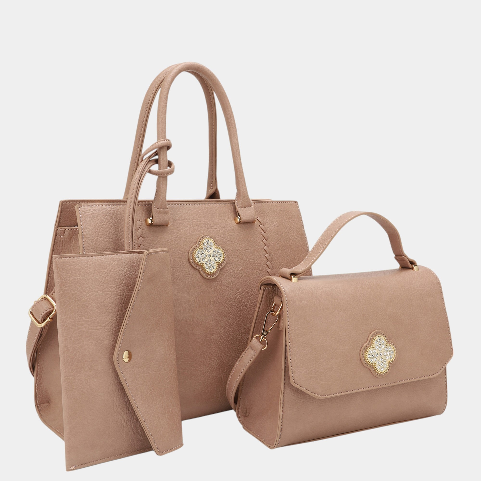 Naomi Bedazzled 3-Piece Tote Set