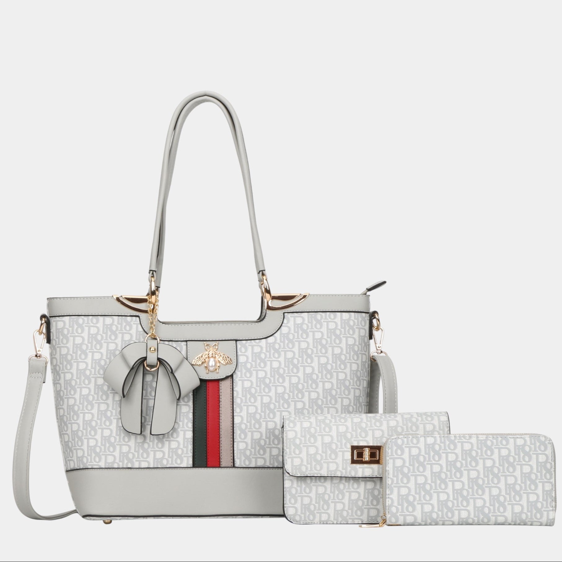 Luxury 3-in-1 Letter Printed Tote Bag Set