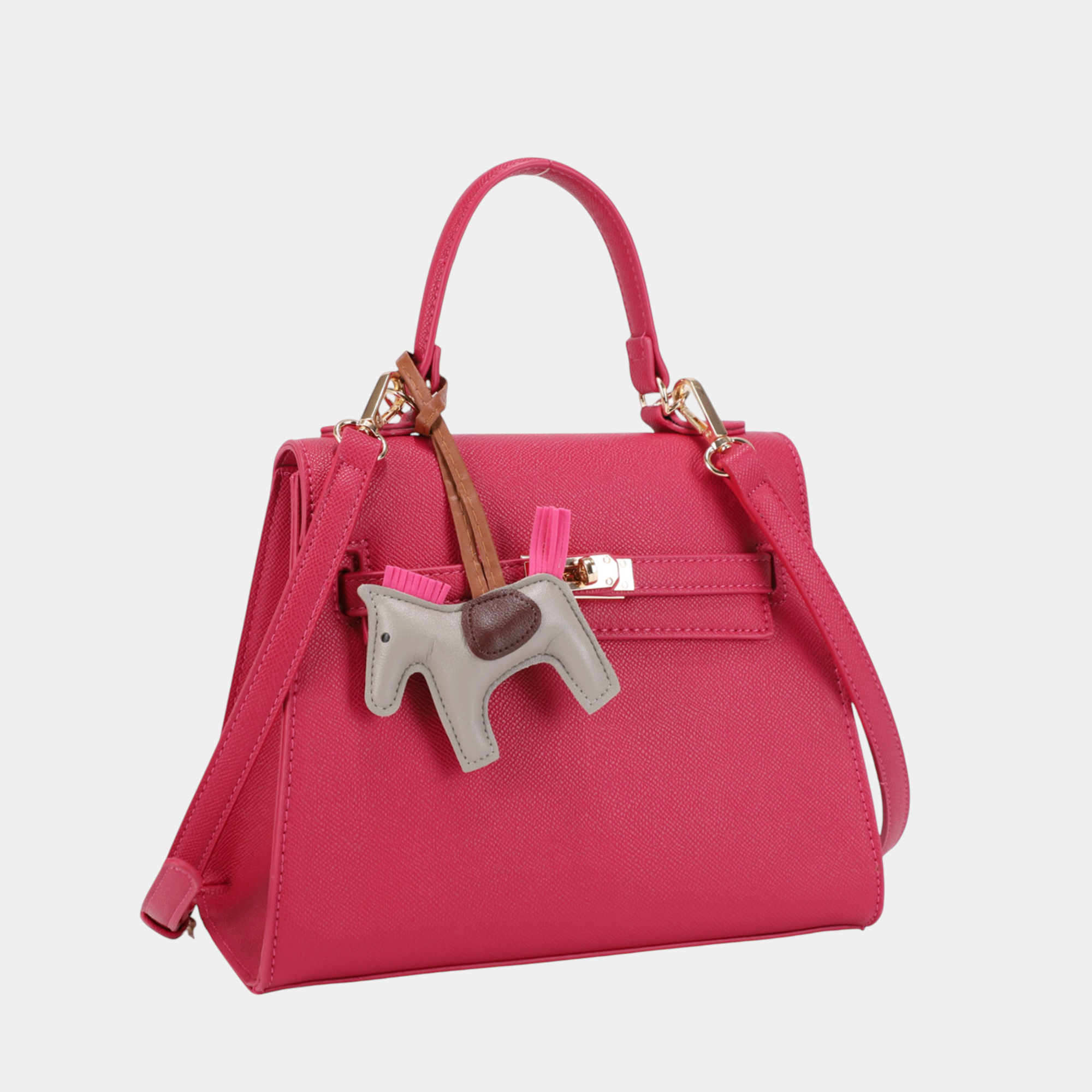Elegant Women Handbag with Pony Charm