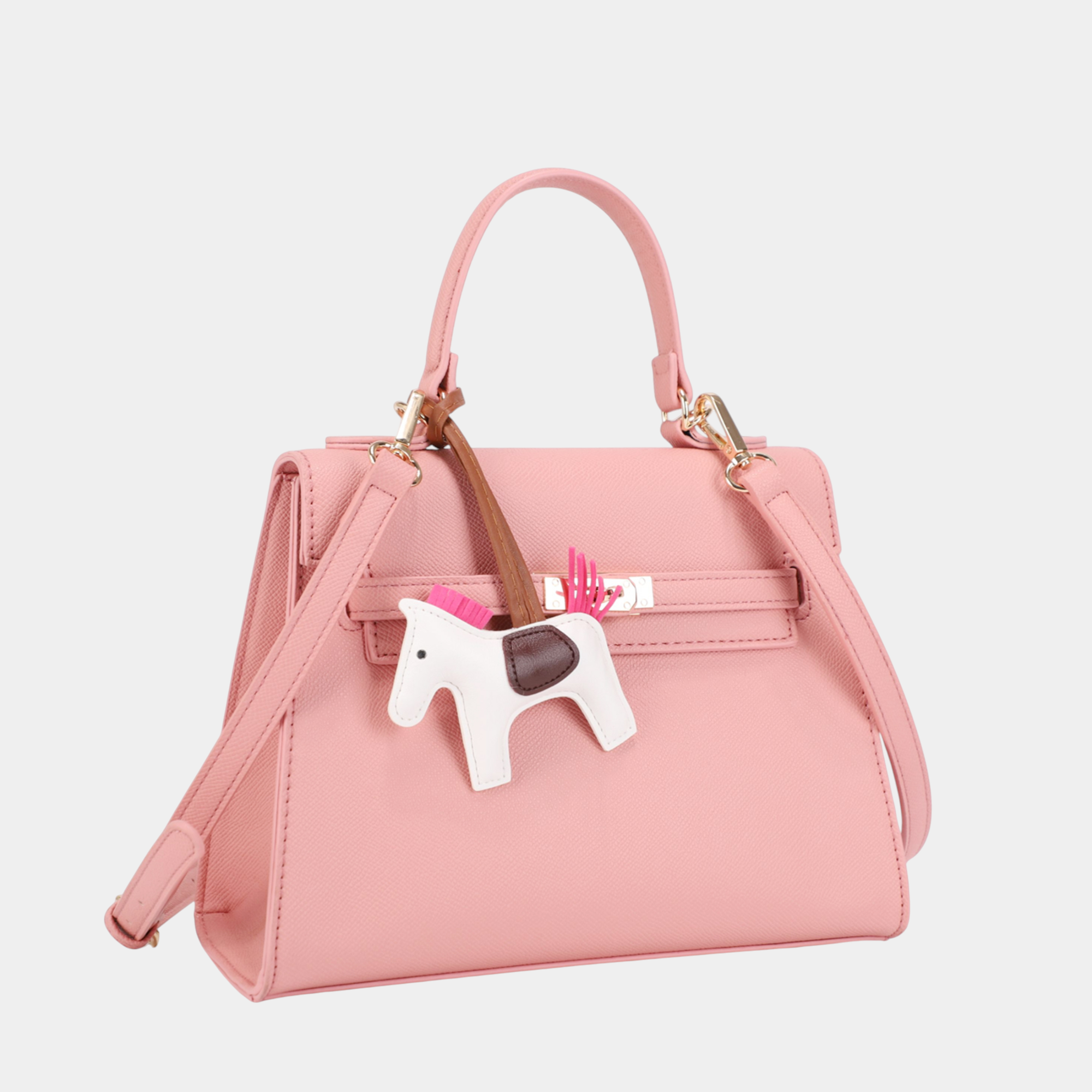 Elegant Women Handbag with Pony Charm