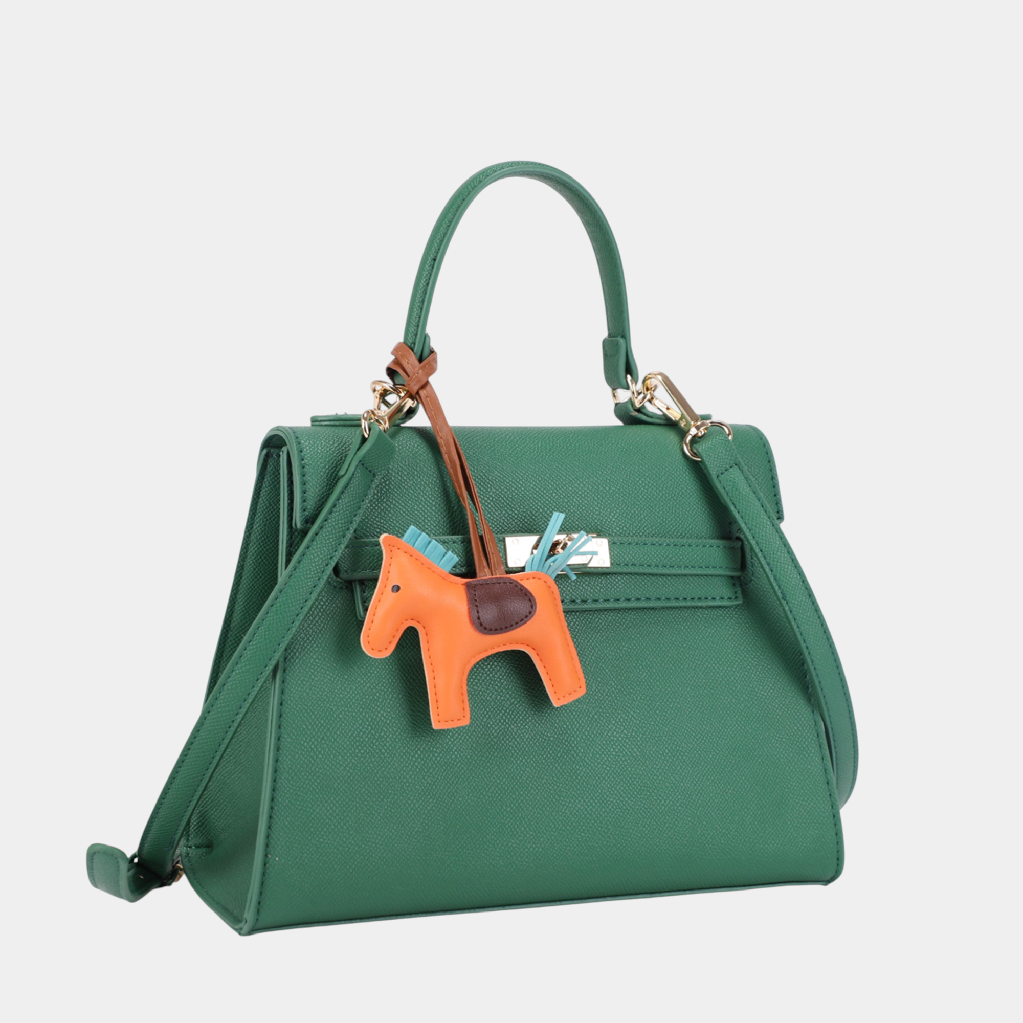 Elegant Women Handbag with Pony Charm
