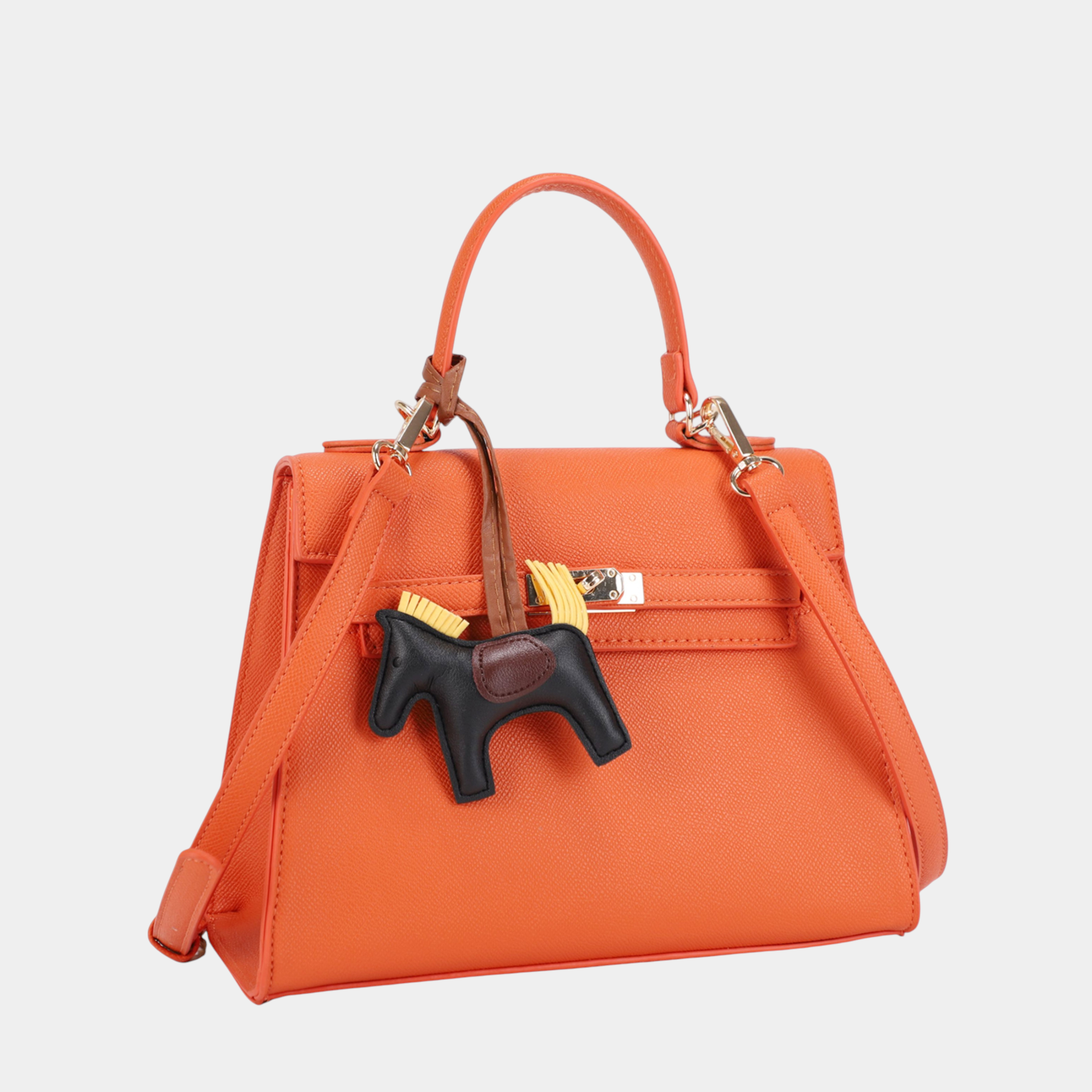 Elegant Women Handbag with Pony Charm