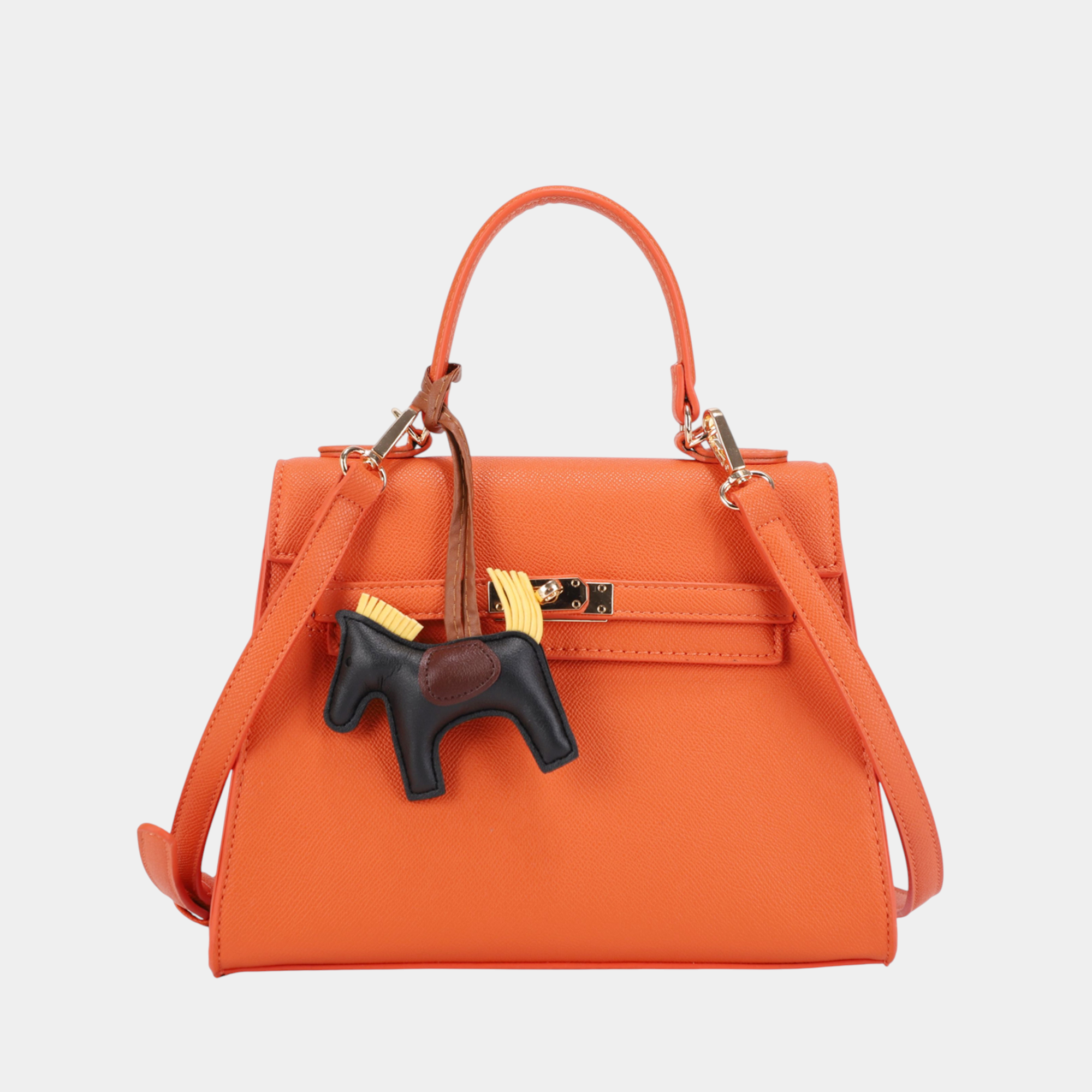 Elegant Women Handbag with Pony Charm