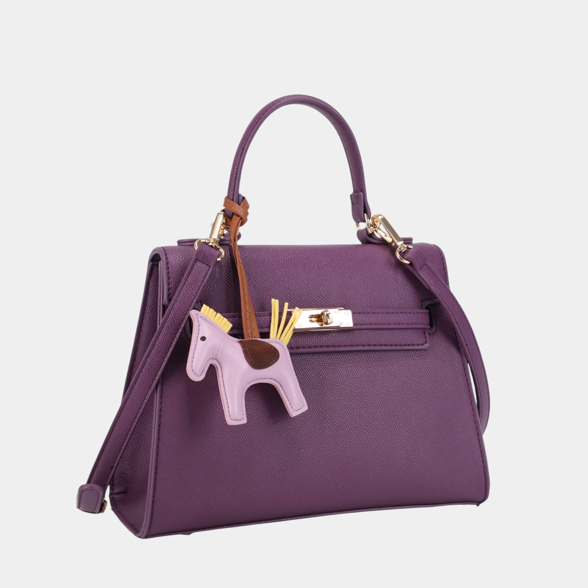 Elegant Women Handbag with Pony Charm
