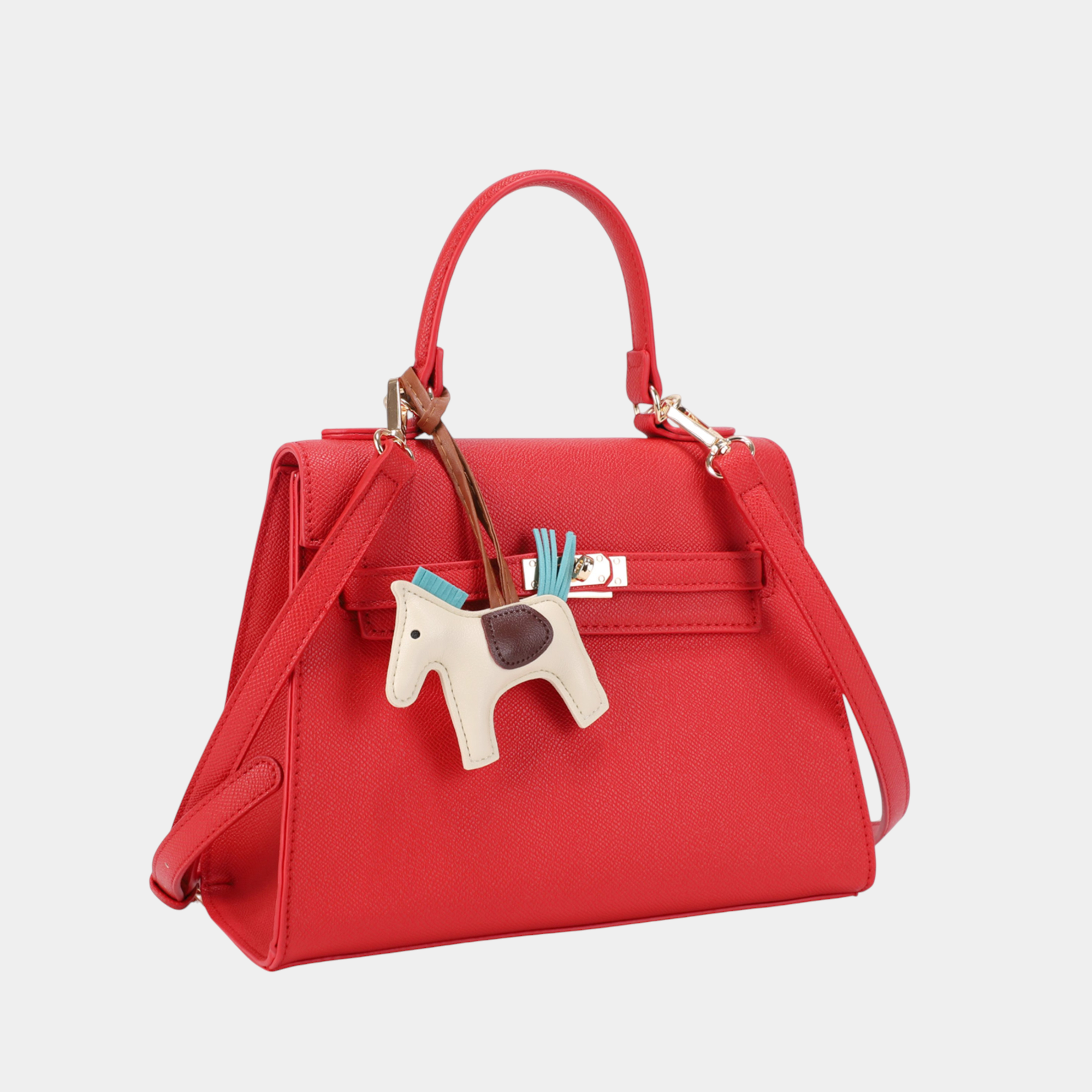 Elegant Women Handbag with Pony Charm