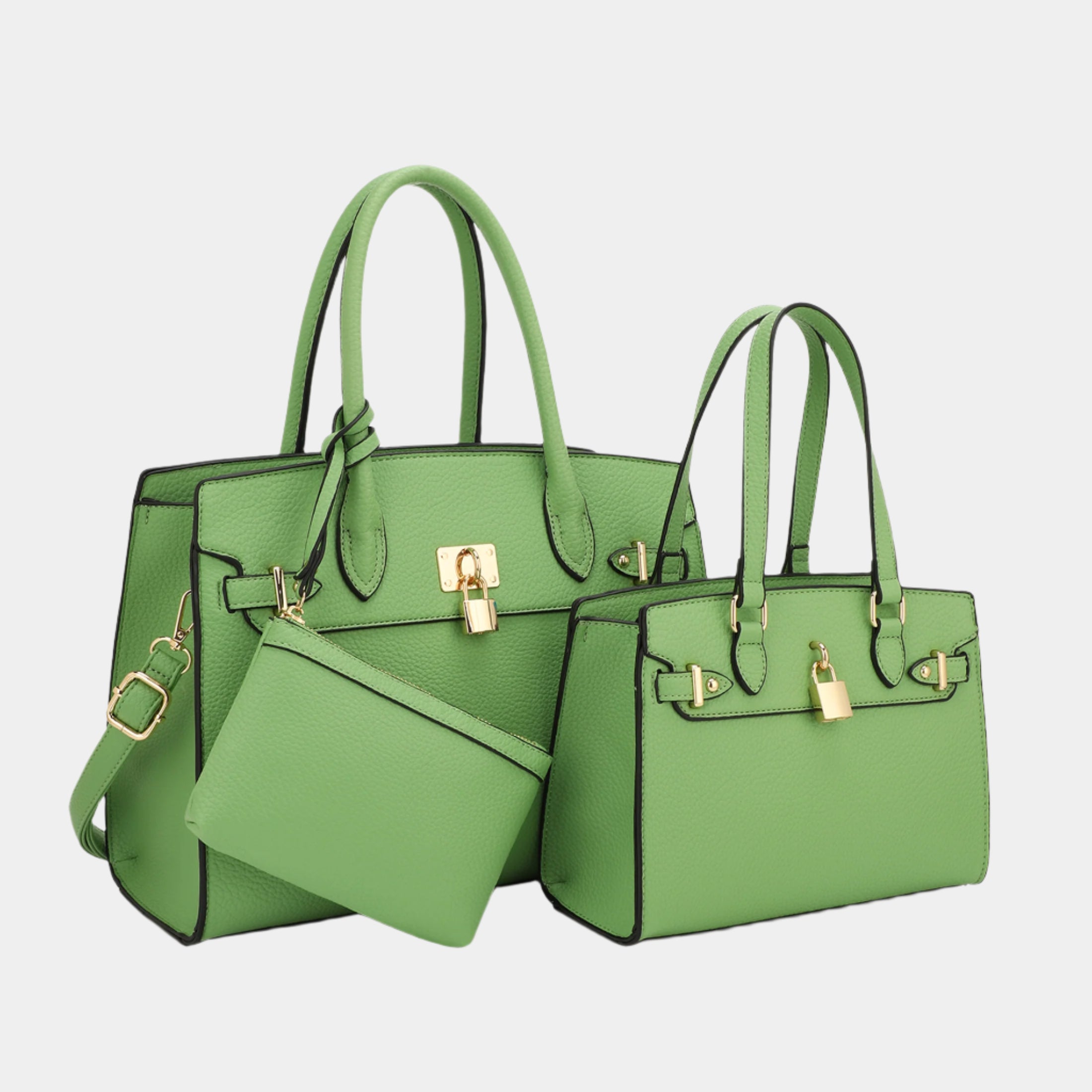 Naomi 3-Piece Vegan Leather Handbag Set