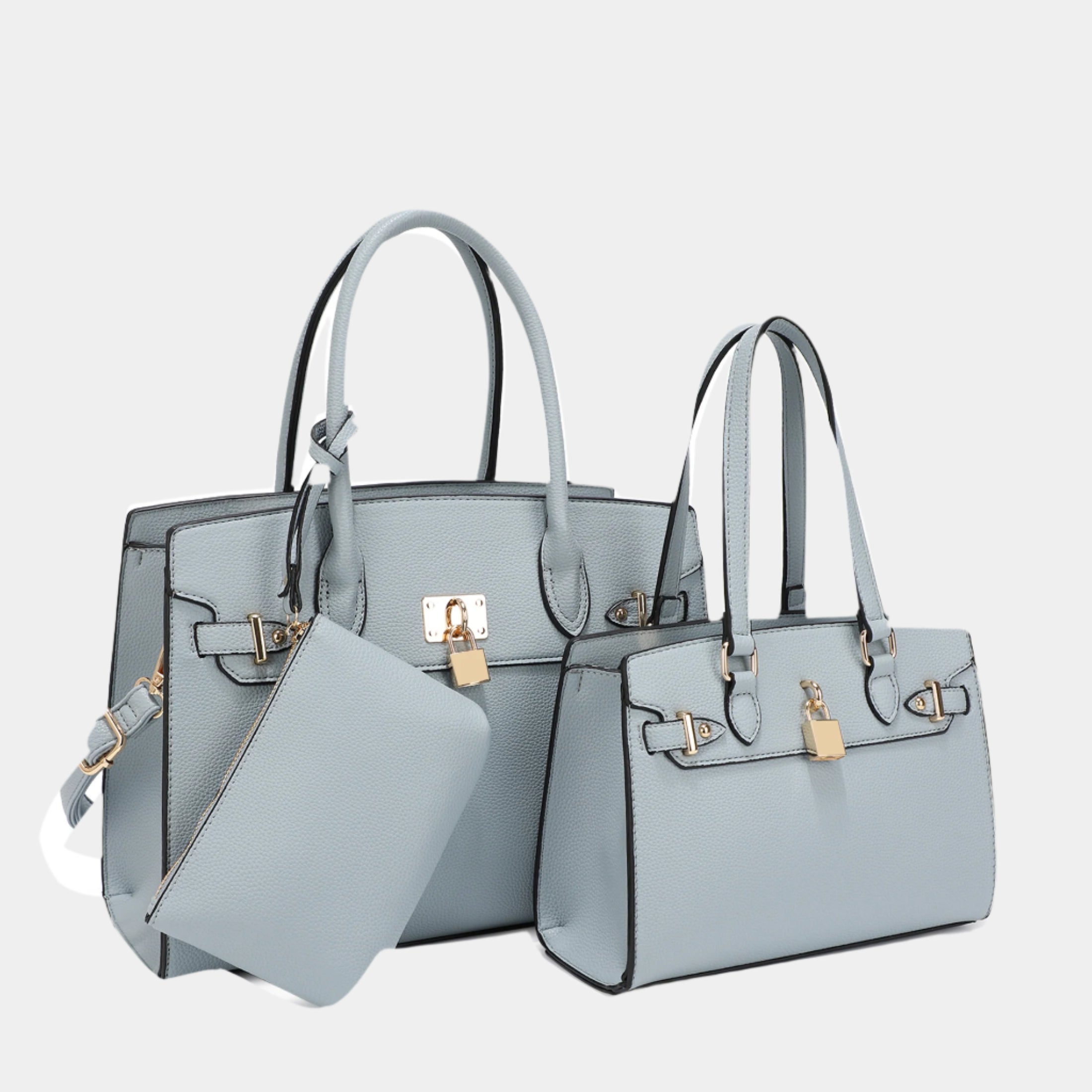 Naomi 3-Piece Vegan Leather Handbag Set