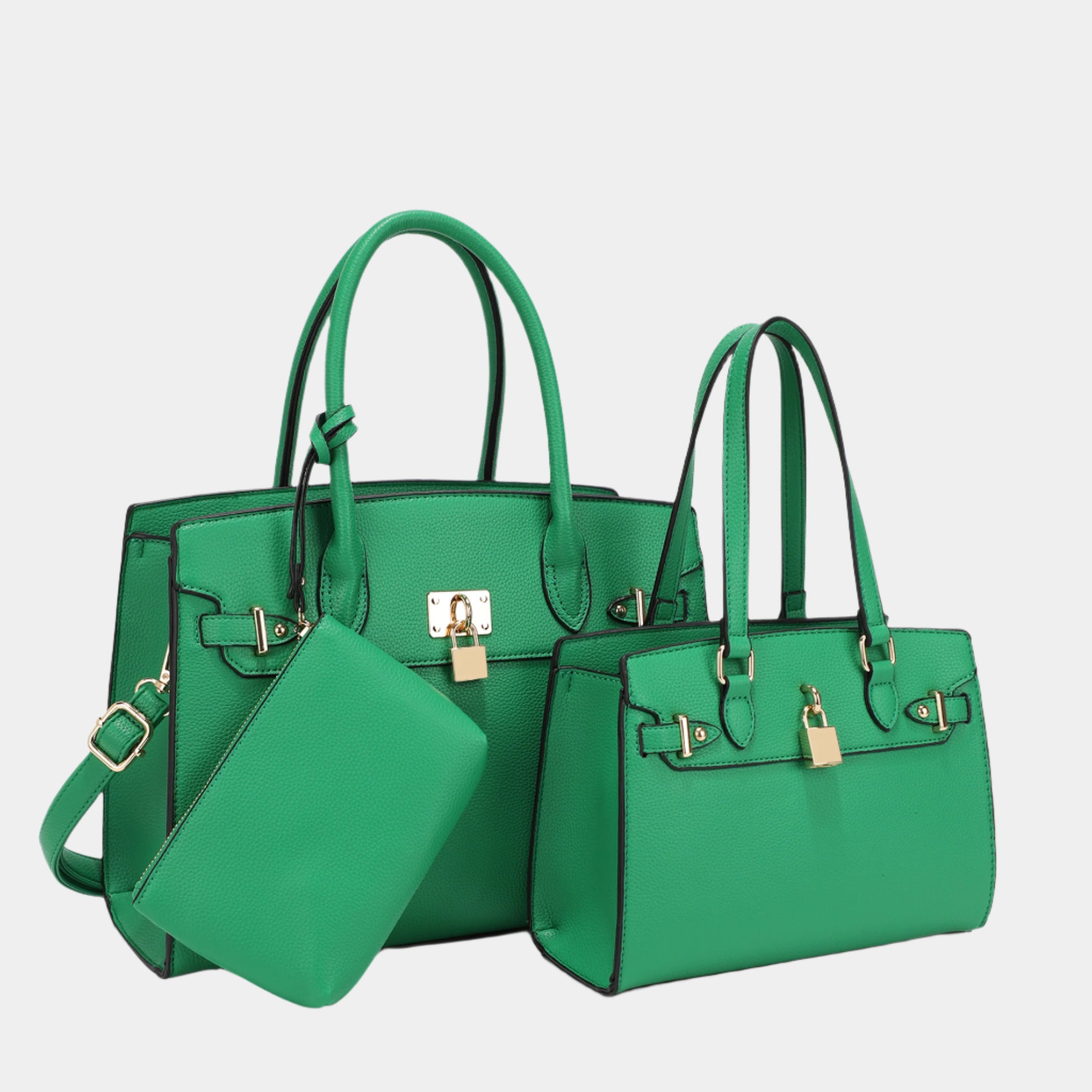 Naomi 3-Piece Vegan Leather Handbag Set