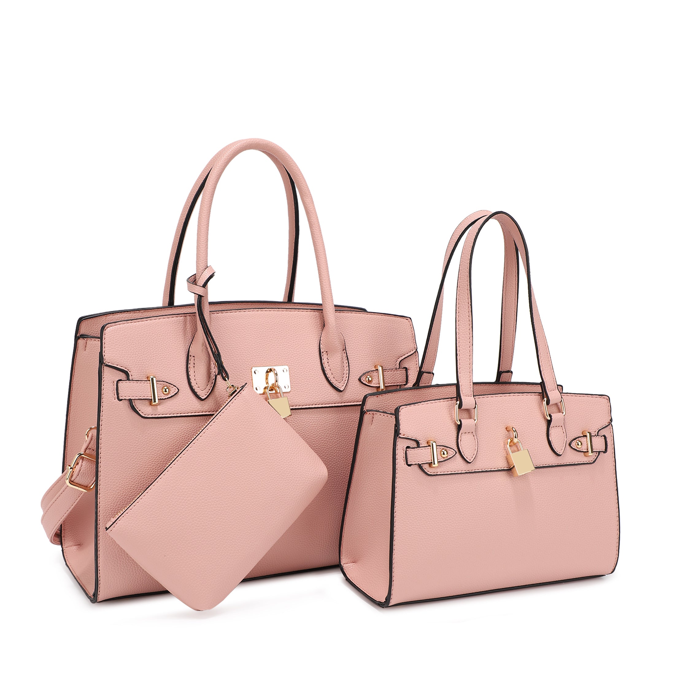 Naomi 3-Piece Vegan Leather Handbag Set