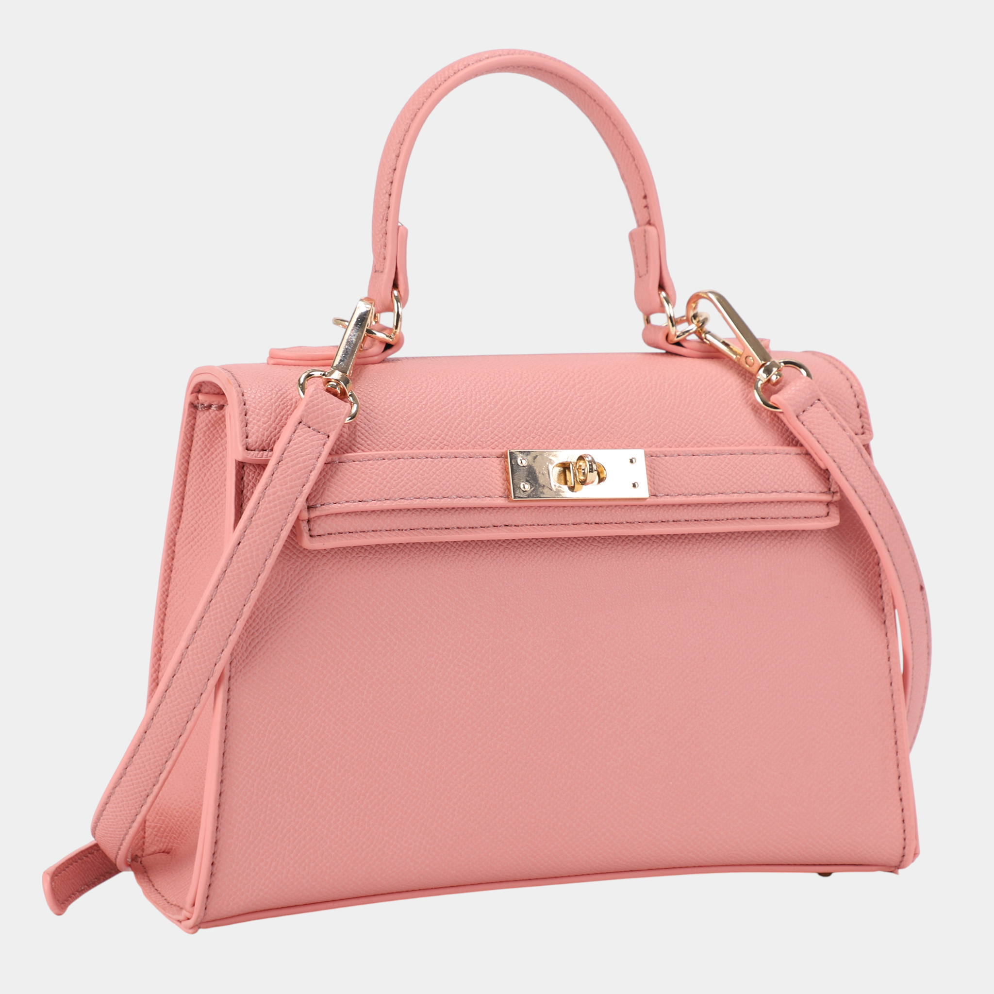 Classic Women Handbag with Gold Hardware
