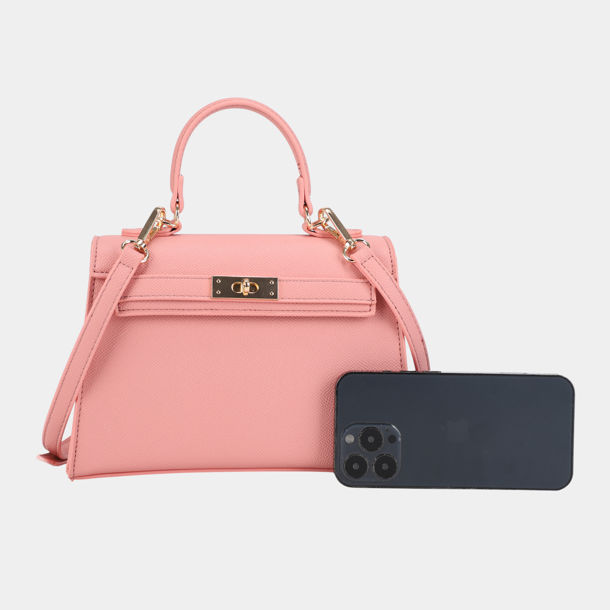 Classic Women Handbag with Gold Hardware