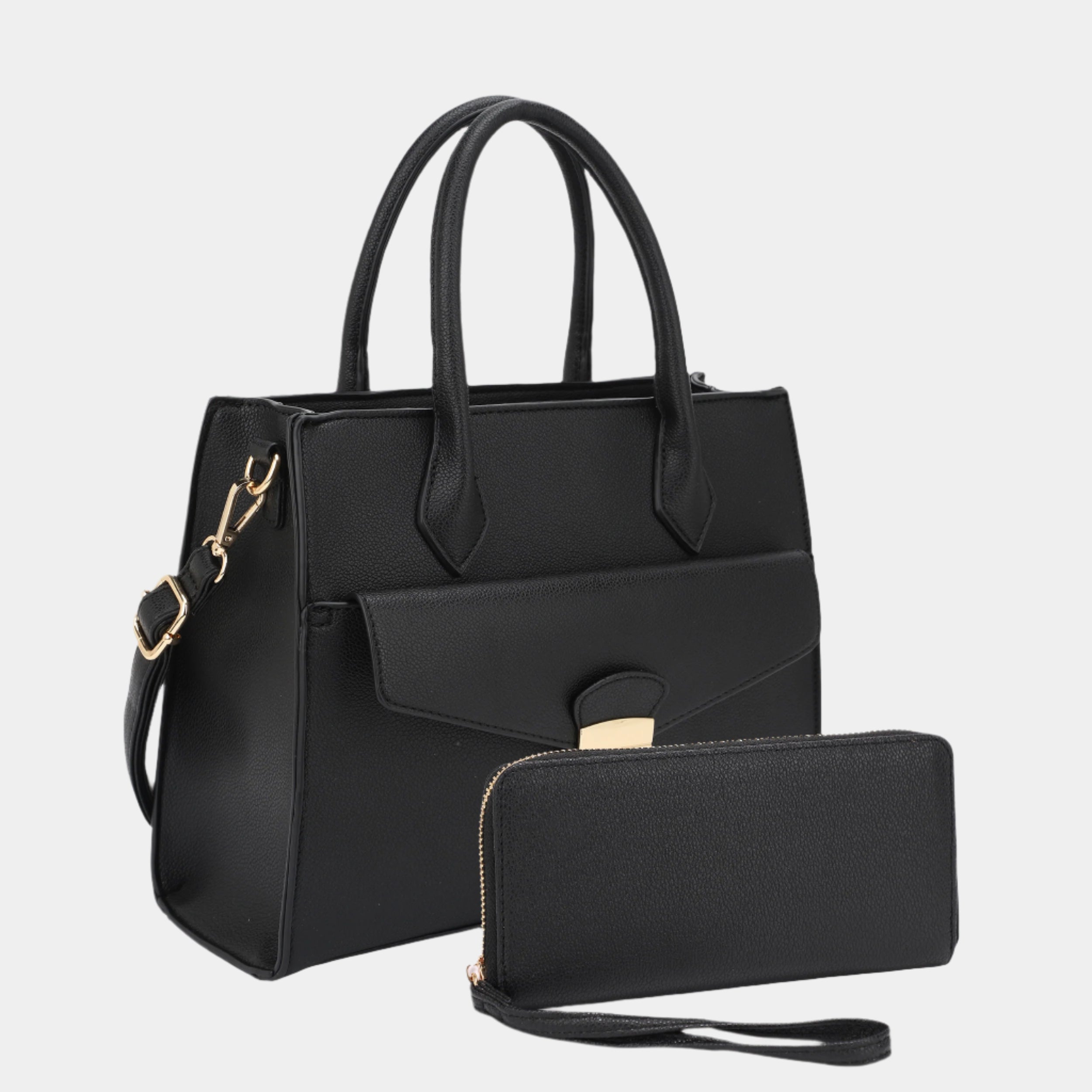 BagParty Classic Flap Pocket Tote Set