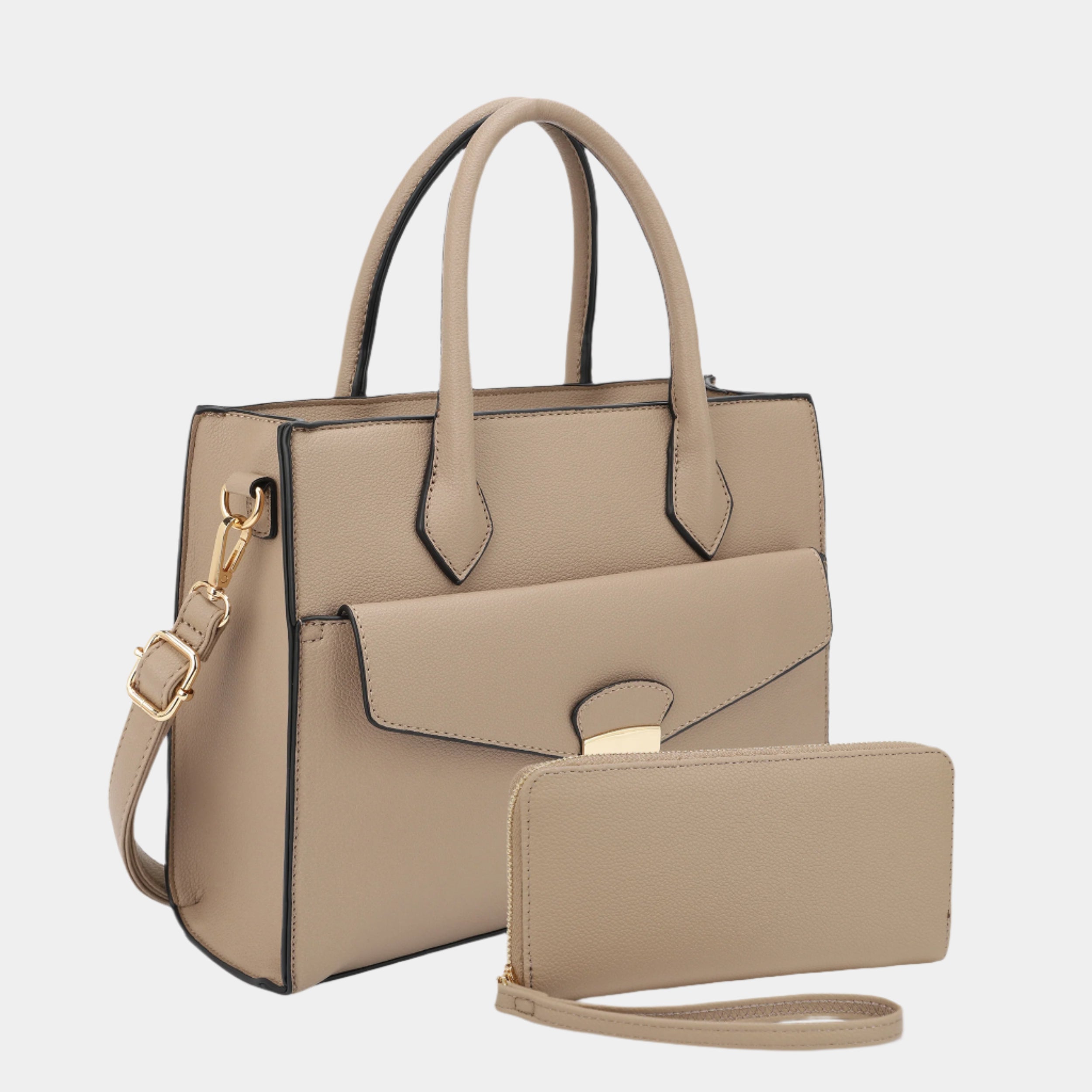 BagParty Classic Flap Pocket Tote Set