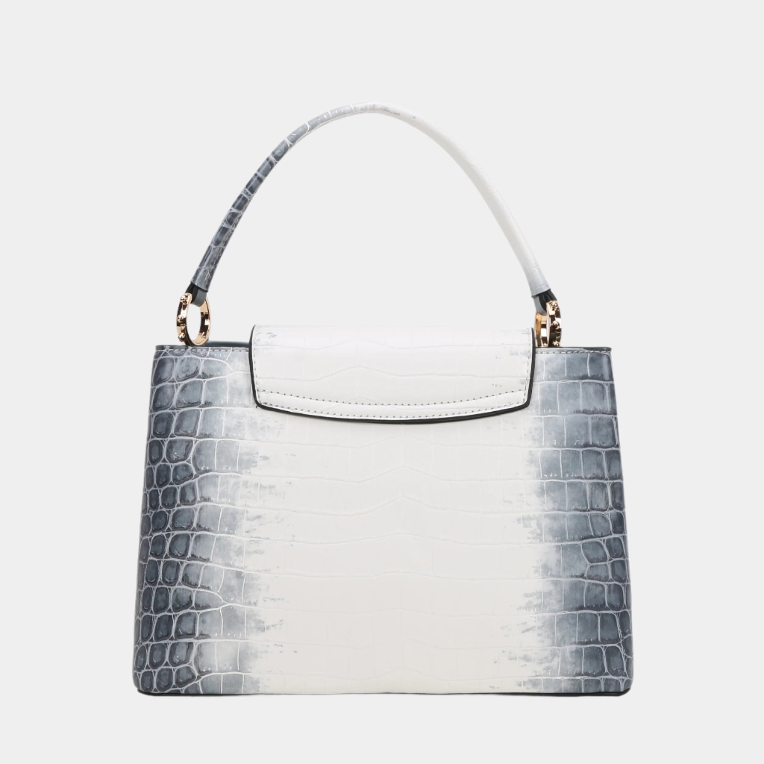BagParty Elegant Colorblock Crocodile Print Vegan Leather Women Handbag Set