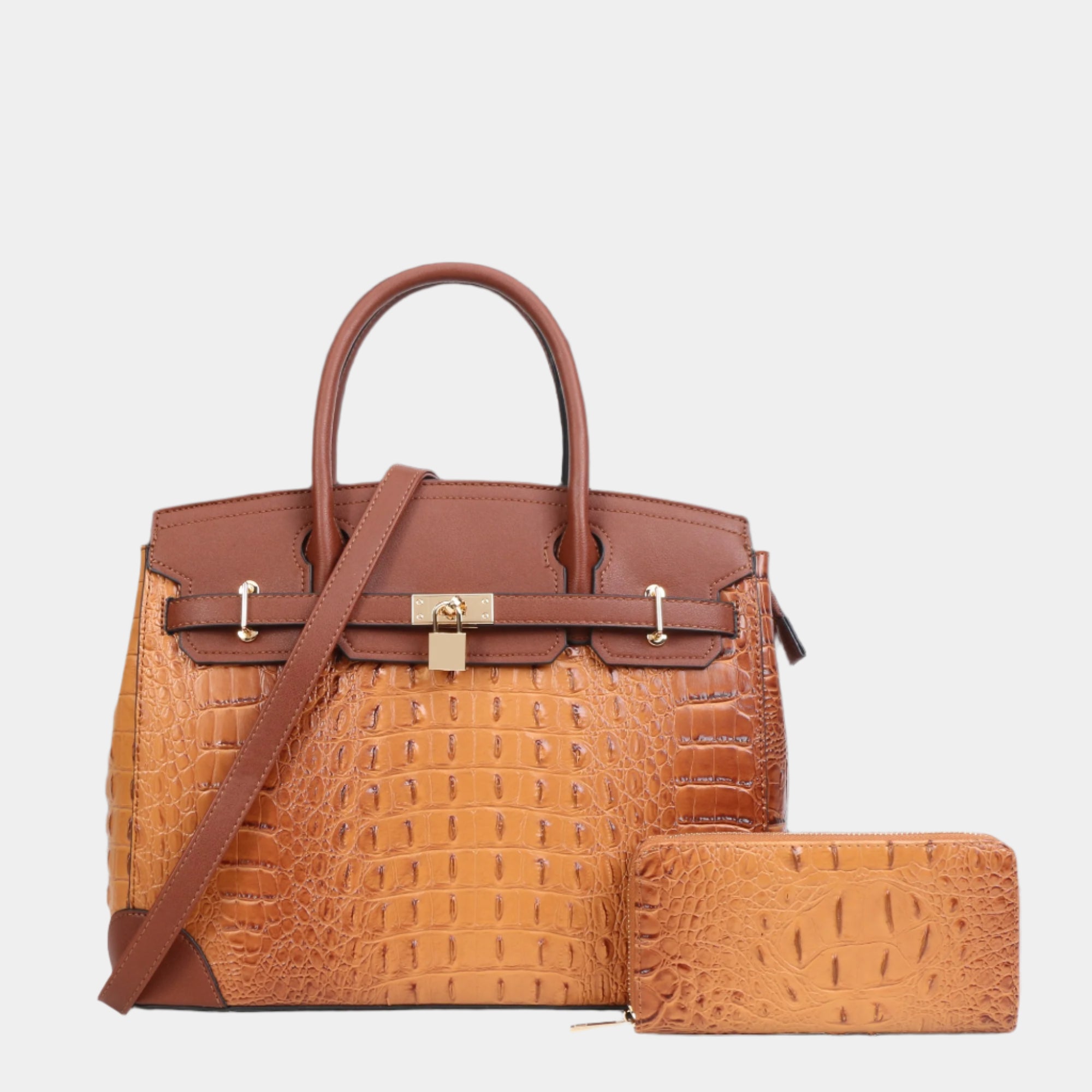 Sienna Exclusive 2-Piece Vegan Leather Tote Bag Set