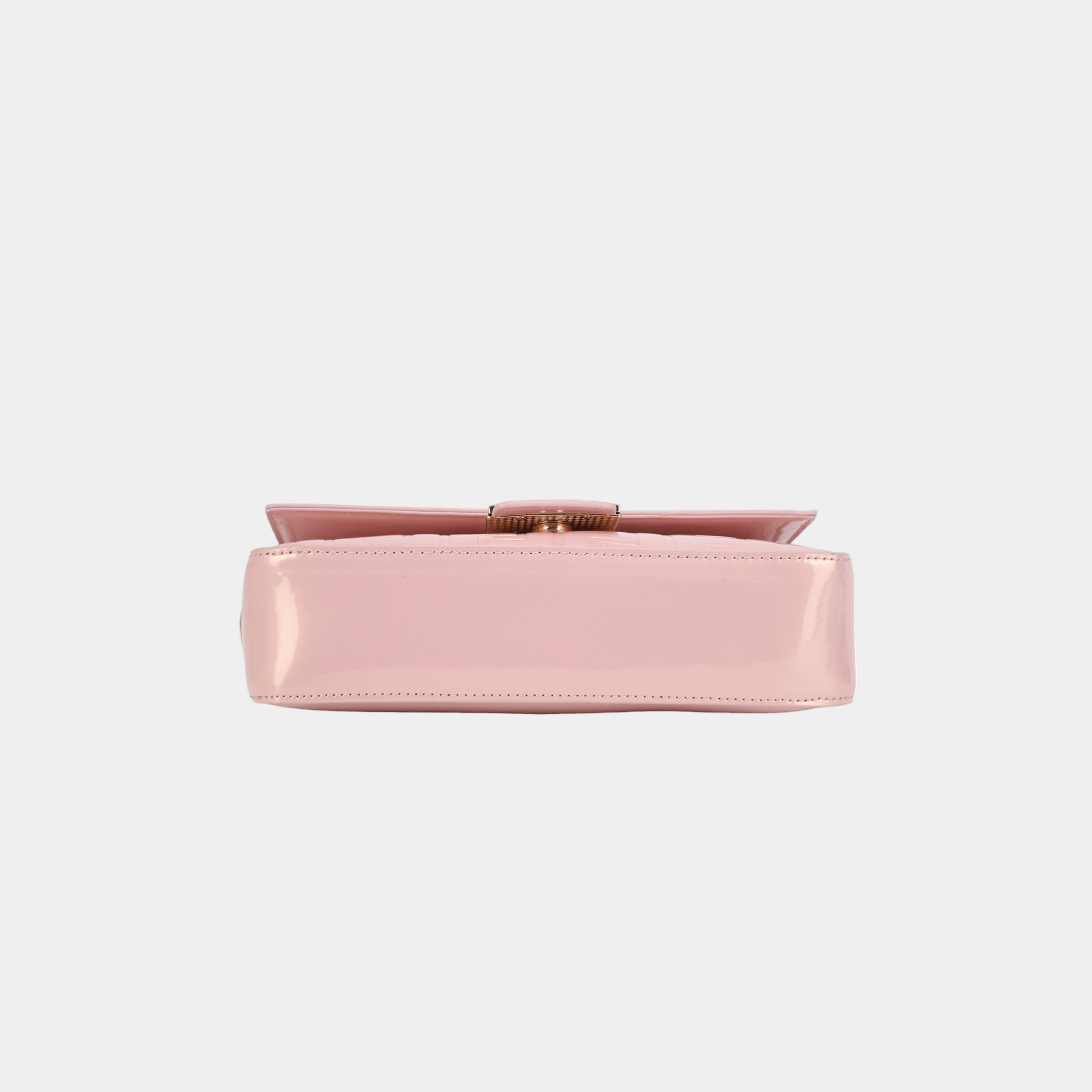 Luxury Shiny Crossbody Bag with Gold Hardware
