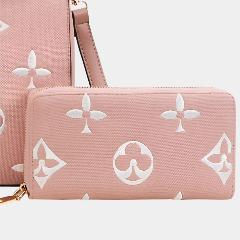 Floral Pattern Working Women Handbag Set