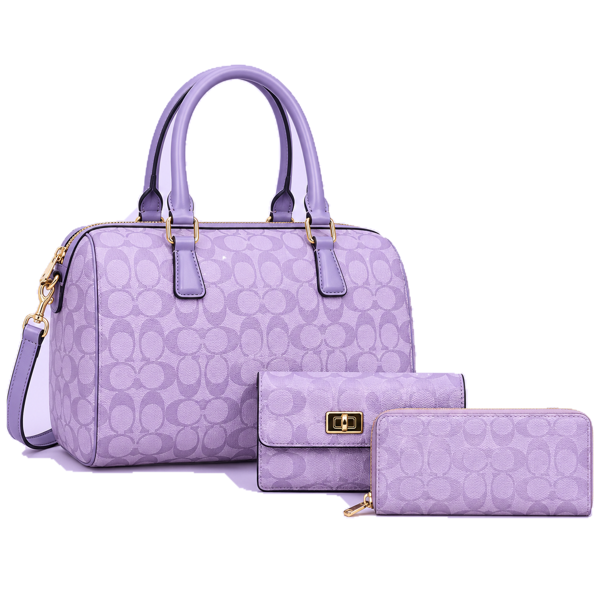 Large Elegant C-Pattern Speedy 3-in-1 Duffle Set