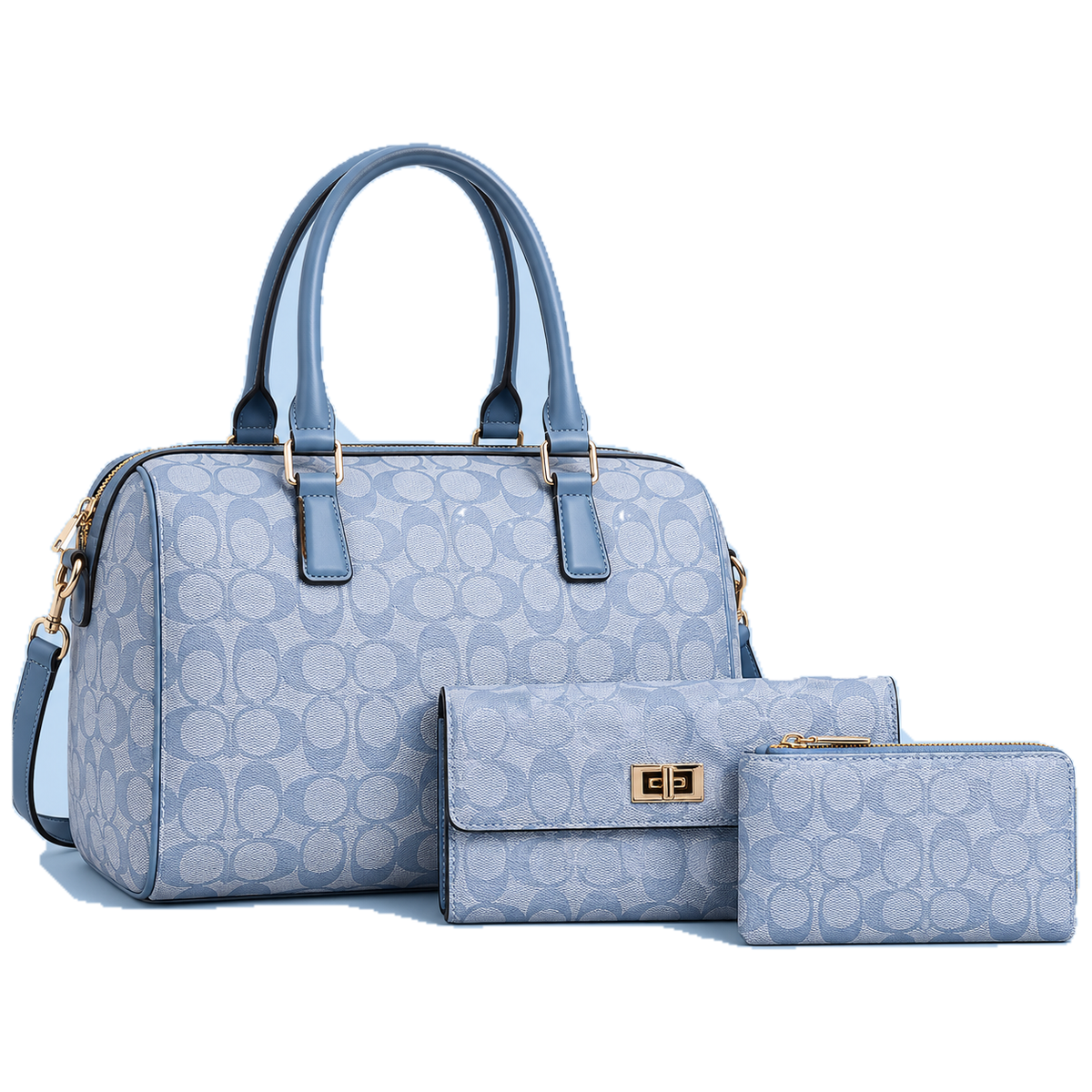 Large Elegant C-Pattern Speedy 3-in-1 Duffle Set