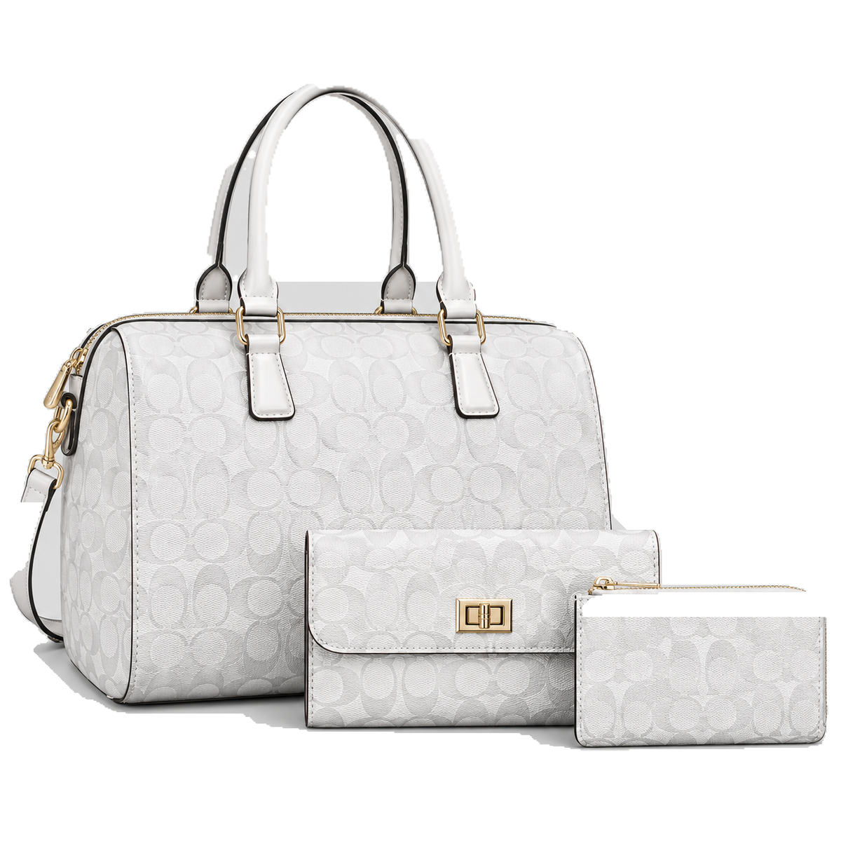 Large Elegant C-Pattern Speedy 3-in-1 Duffle Set