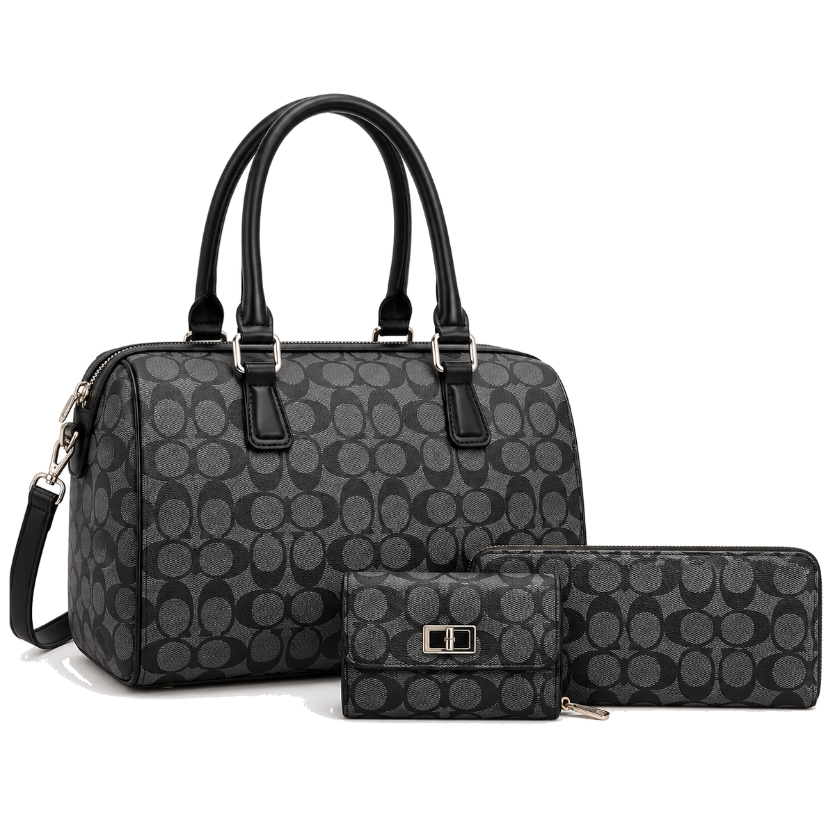 Large Elegant C-Pattern Speedy 3-in-1 Duffle Set