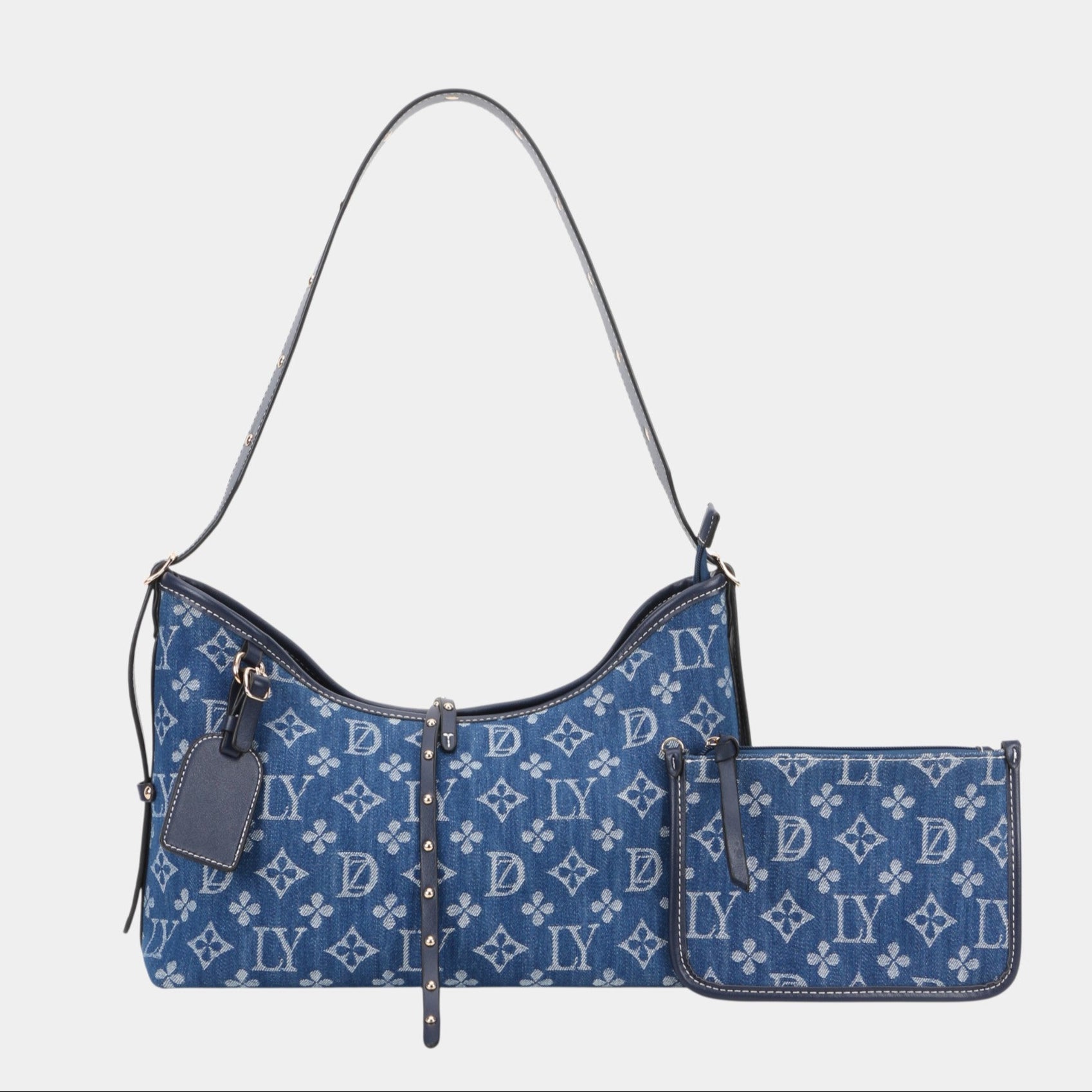 Fashion Canvas Hobo Bag Set with Wallet and Luggage Tag
