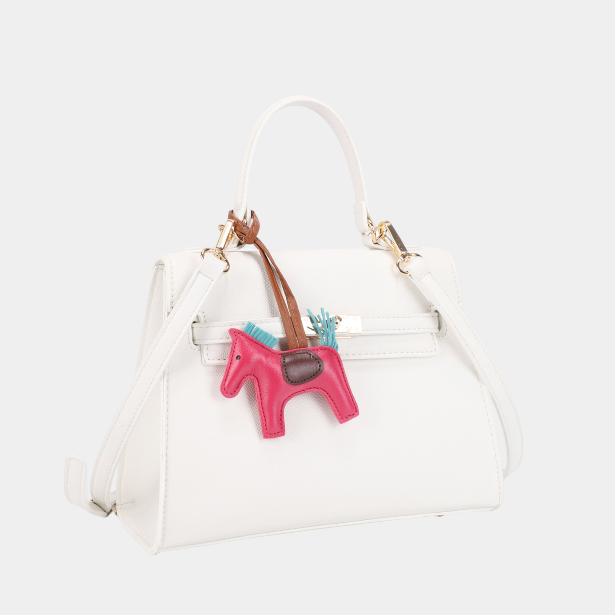 Elegant Women Handbag with Pony Charm